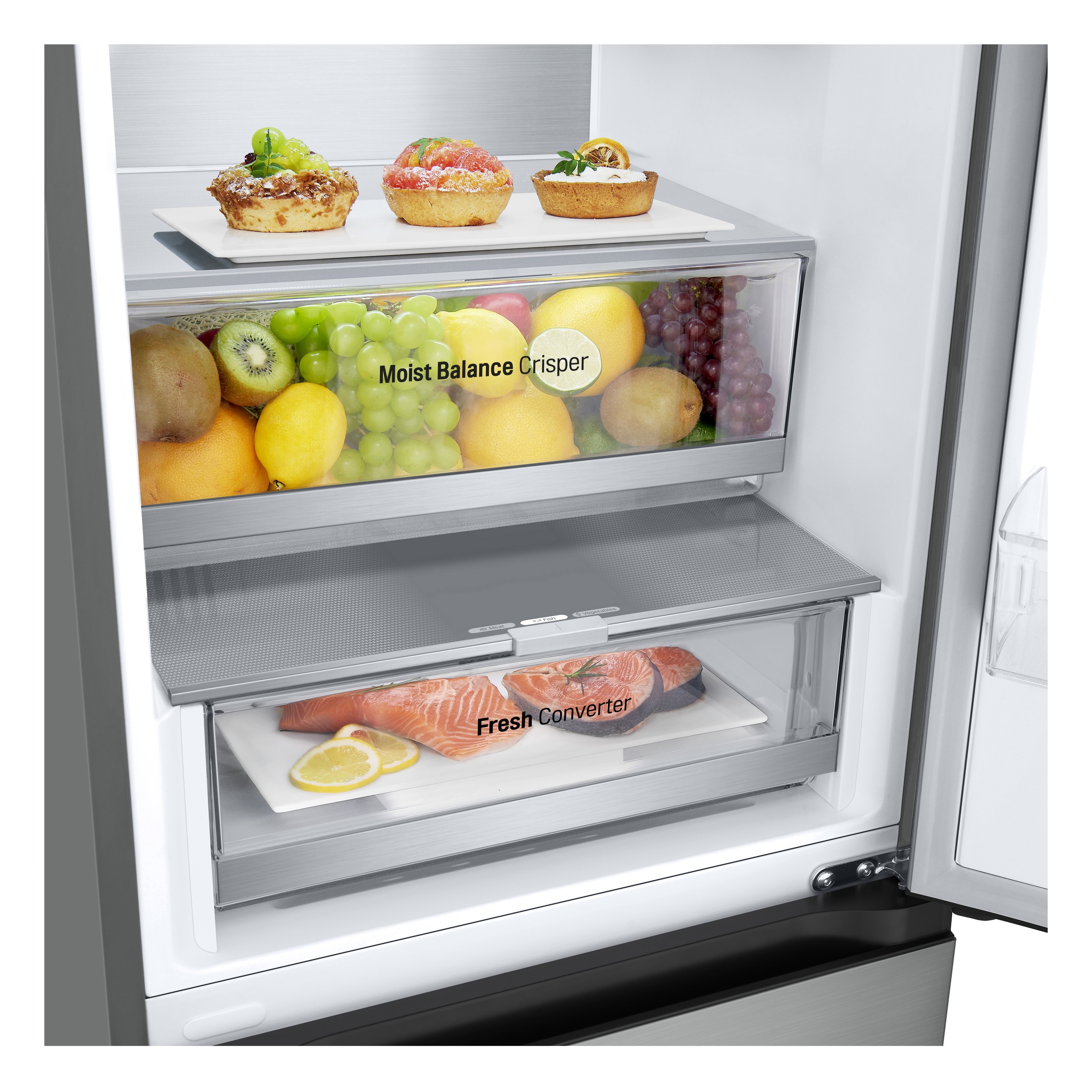 LG Kühl-/Gefrierkombination »GBV5250CPY«, Aussendisplay und ThinQ App-Kompatibilität