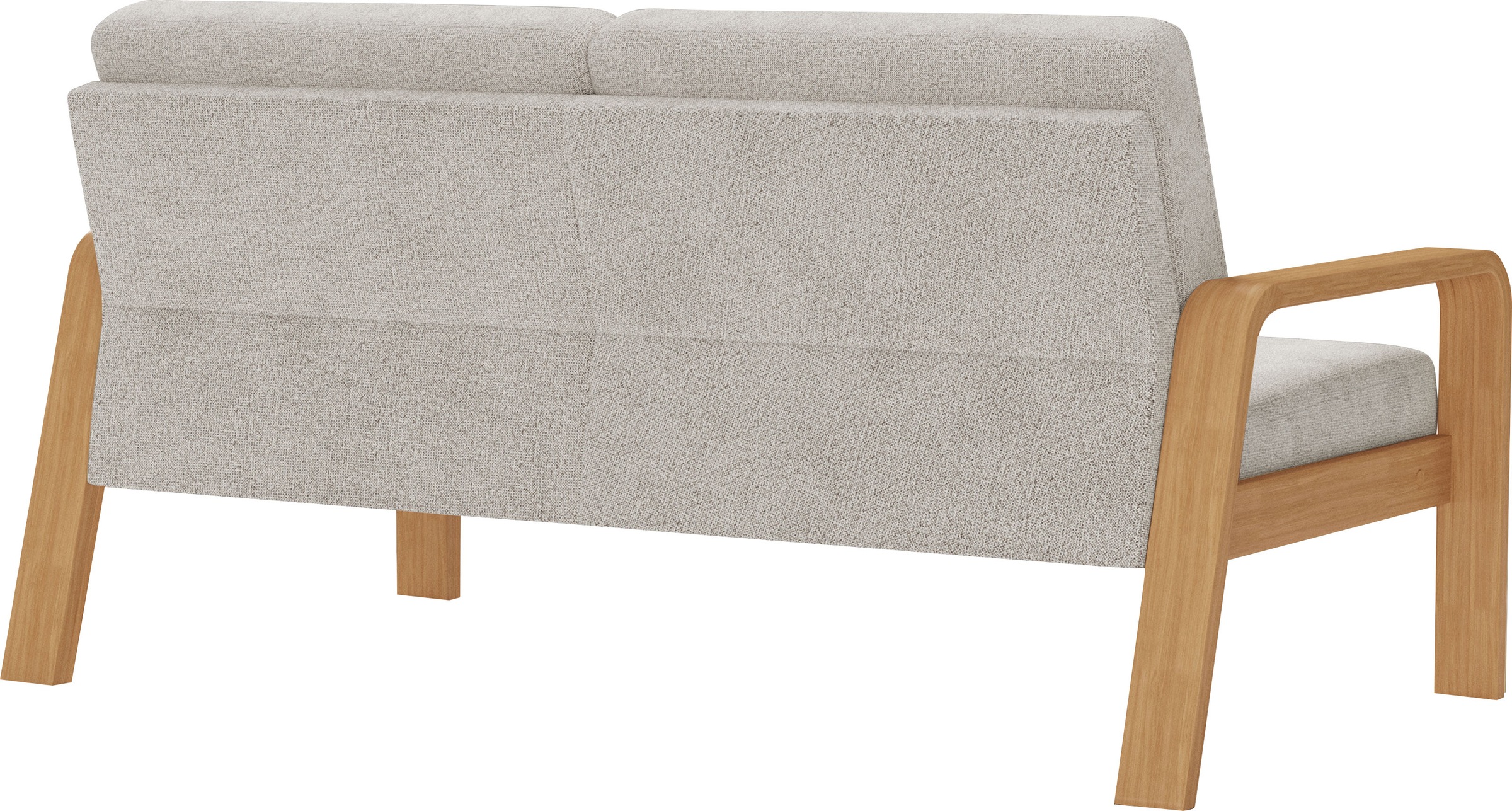 sit&more 2,5-Sitzer »Kolding«, Armlehnen aus eichefarbigem Buchenholz, verschiedene Bezüge und Farben