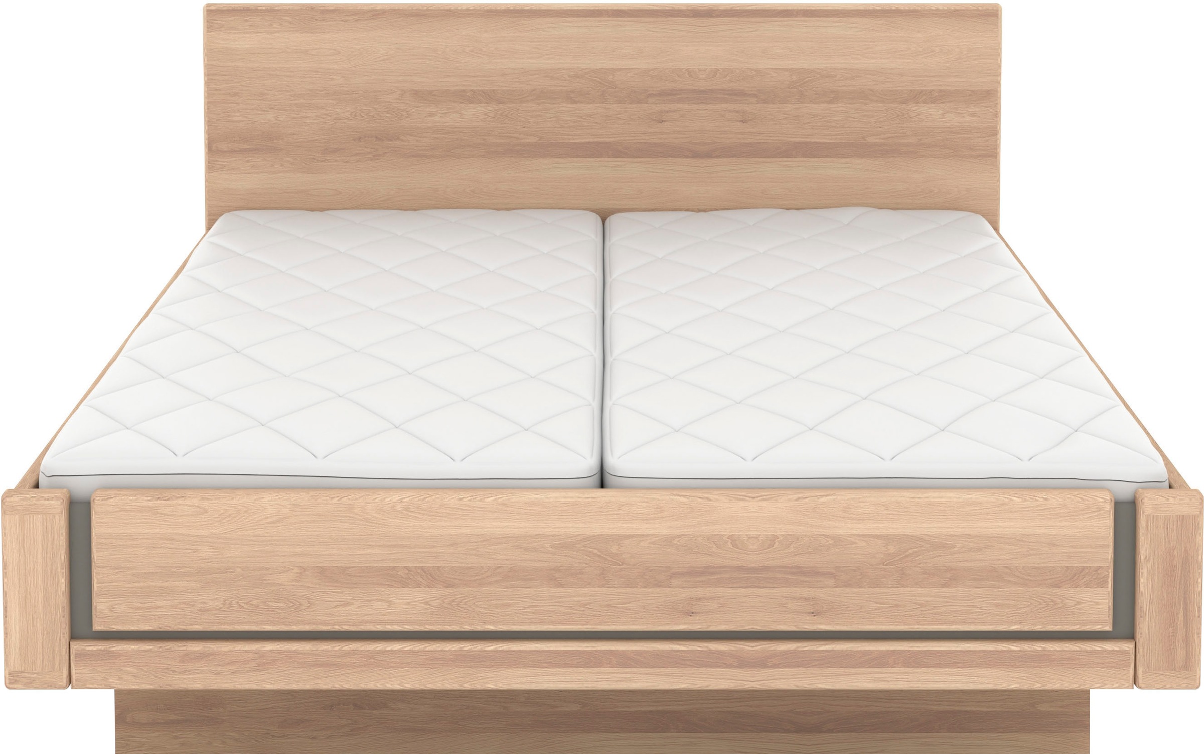 Musterring Holzbett »Sorrent, Bettgestell, Bettrahmen, teilmassiv Eiche«, (MADE IN GERMANY), Eiche teilmassiv, Liegehöhenverstellung, in schwebender Optik