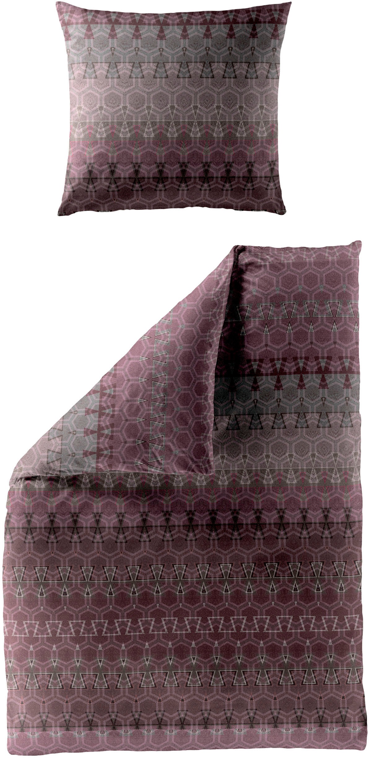 BIERBAUM Bettwäsche »5276« 2 Stk. tlg. Mako-Satin, 100 % Baumwolle, pflegel günstig online kaufen