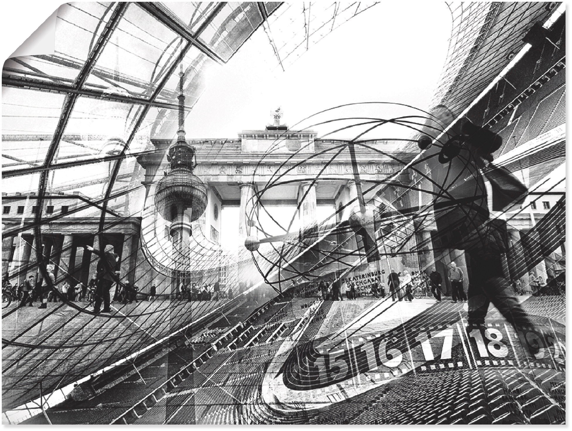 Artland Wandbild »Berlin Skyline I«, Deutschland, (1 St.), als Poster in verschied. Größen