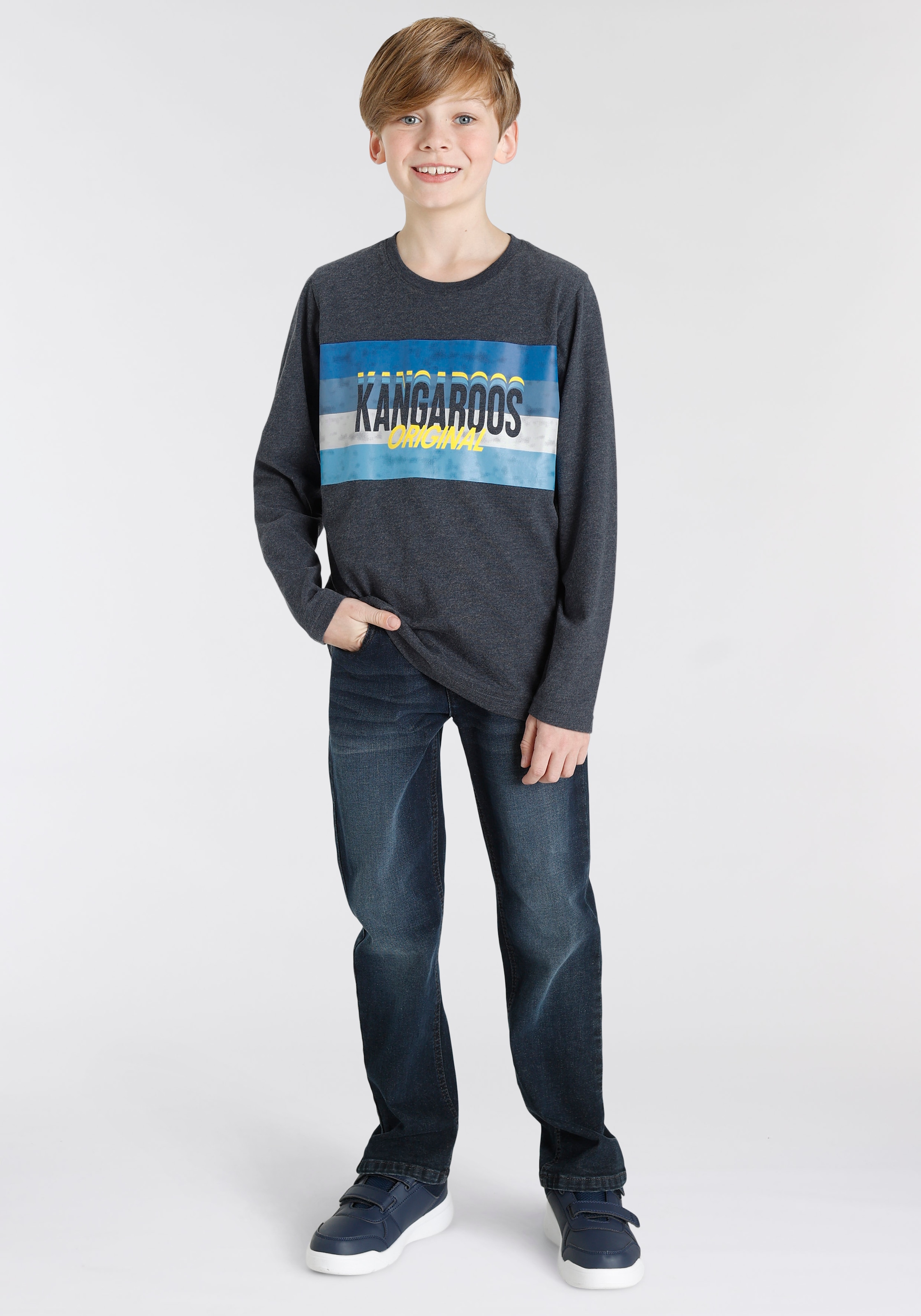 KangaROOS Langarmshirt »für Jungen«, in melierter Qualität