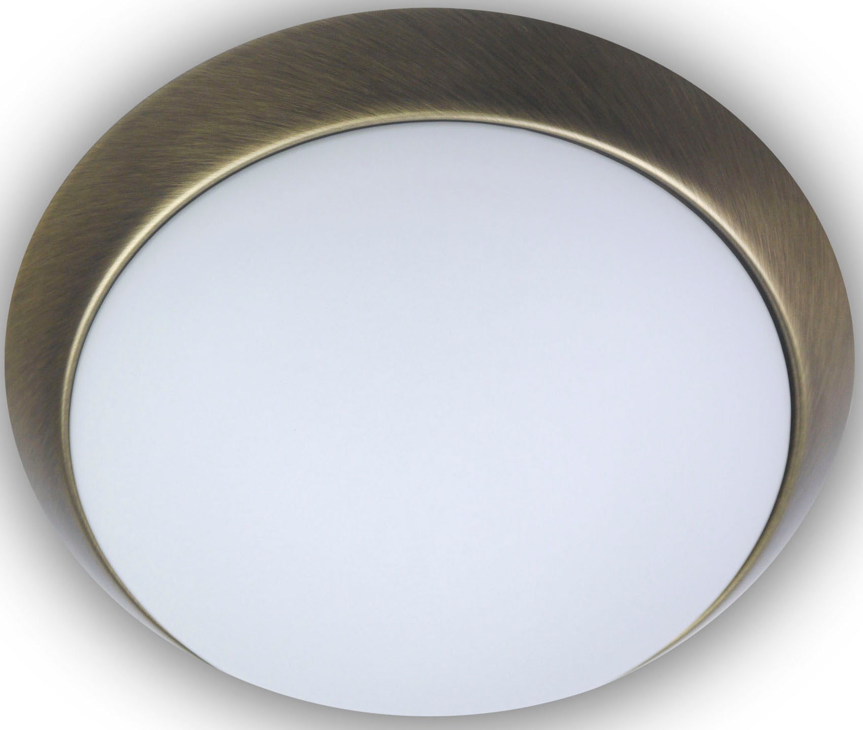 niermann Deckenleuchte »Opal matt, Dekorring Altmessing, LED«, 1 flammig, L günstig online kaufen