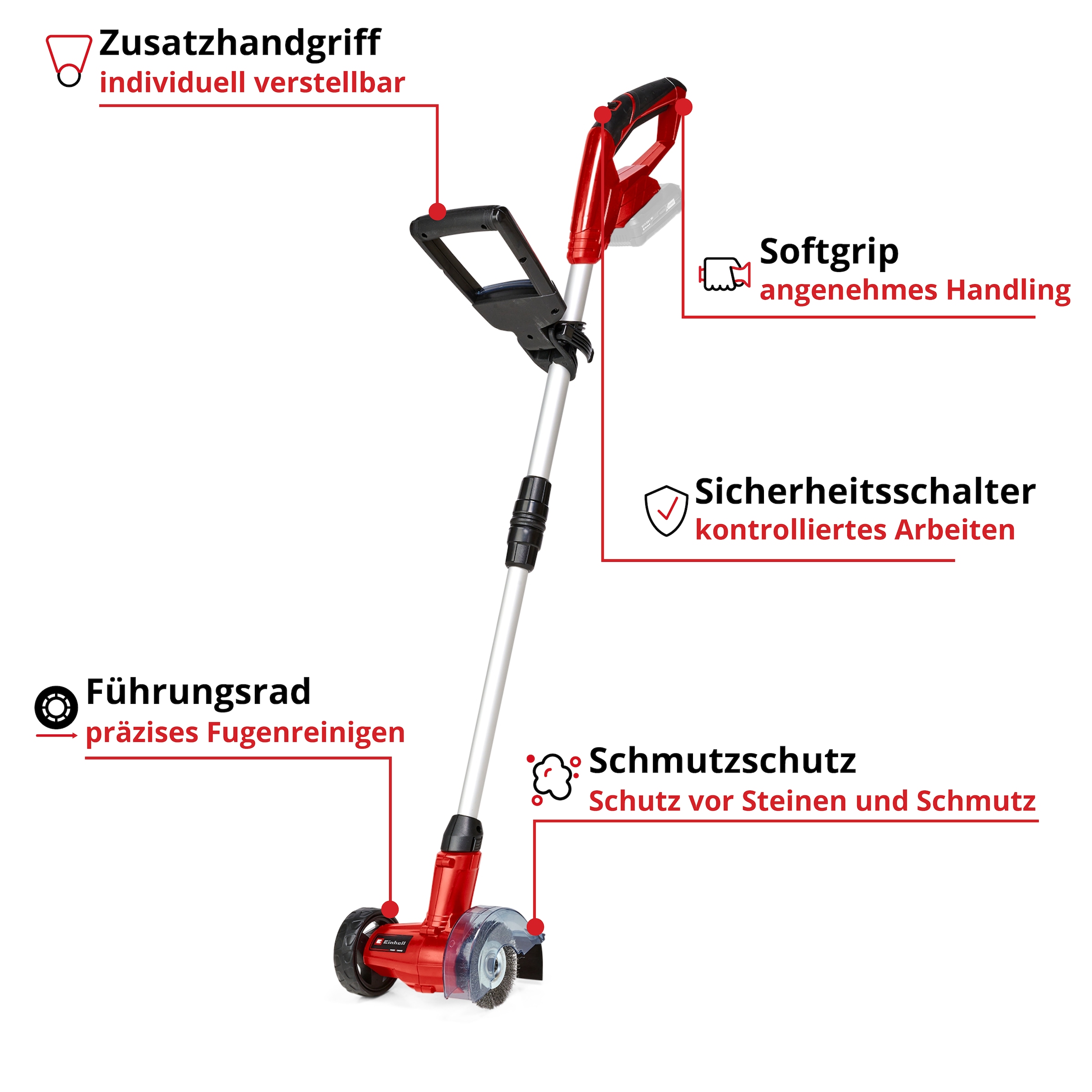 Einhell Akku-Fugenbürste »GC-CC 18 Li Solo«, inkl. Stahl- und Nylonbürste, ohne Akku und Ladegerät