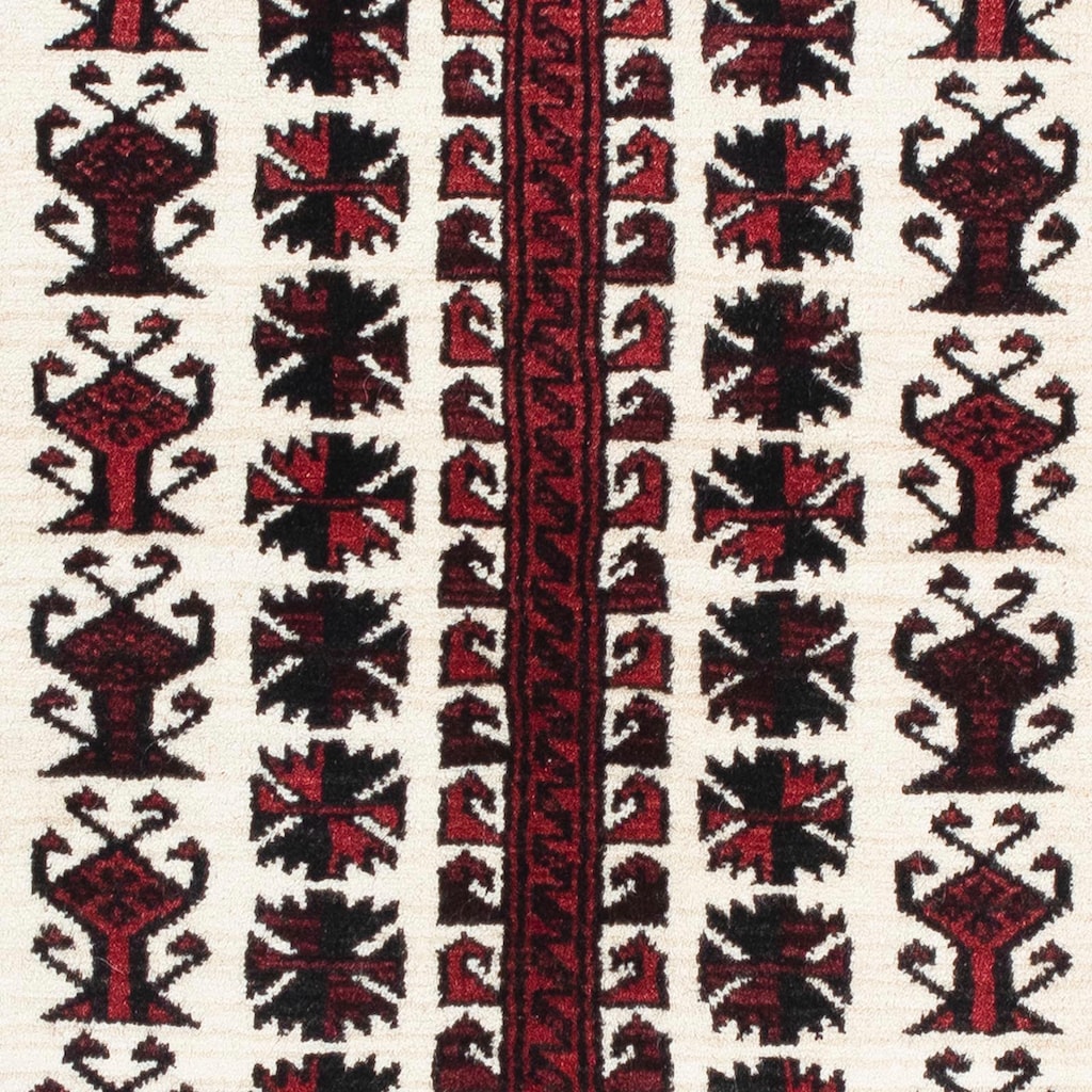 morgenland Orientteppich »Belutsch - 142 x 102 cm - dunkelrot«, rechteckig, Wohnzimmer, Handgeknüpft, Einzelstück mit Zertifikat