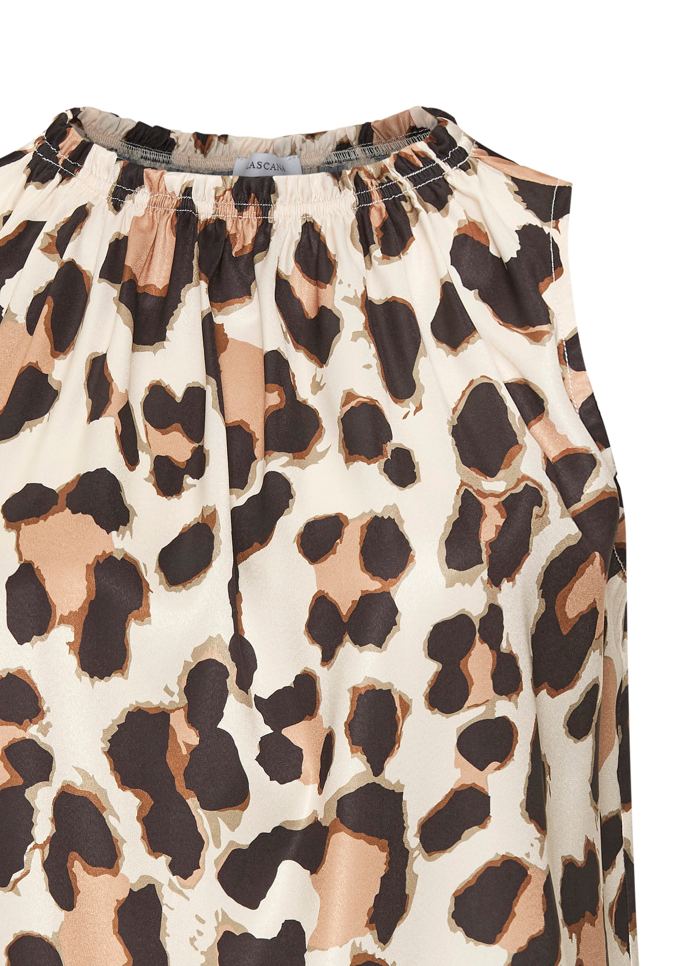 LASCANA Blusentop aus Satin mit Leoprint, elegantes Top