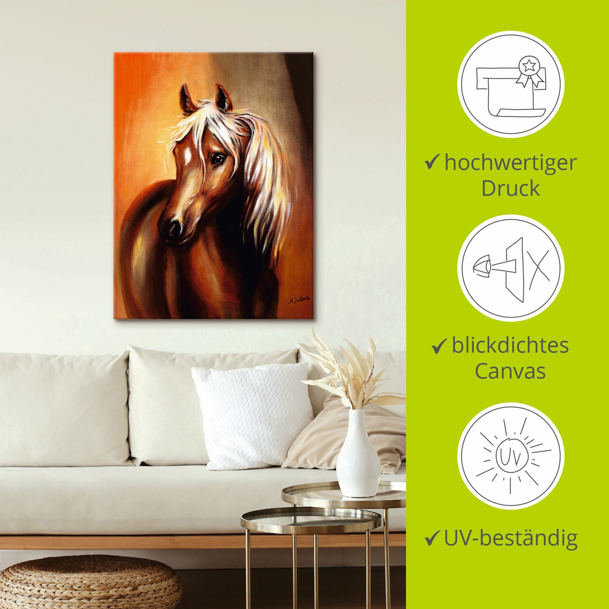 Artland Wandbild »Pferd Fantasie«, Haustiere, (1 St.), als Leinwandbild in verschied. Größen