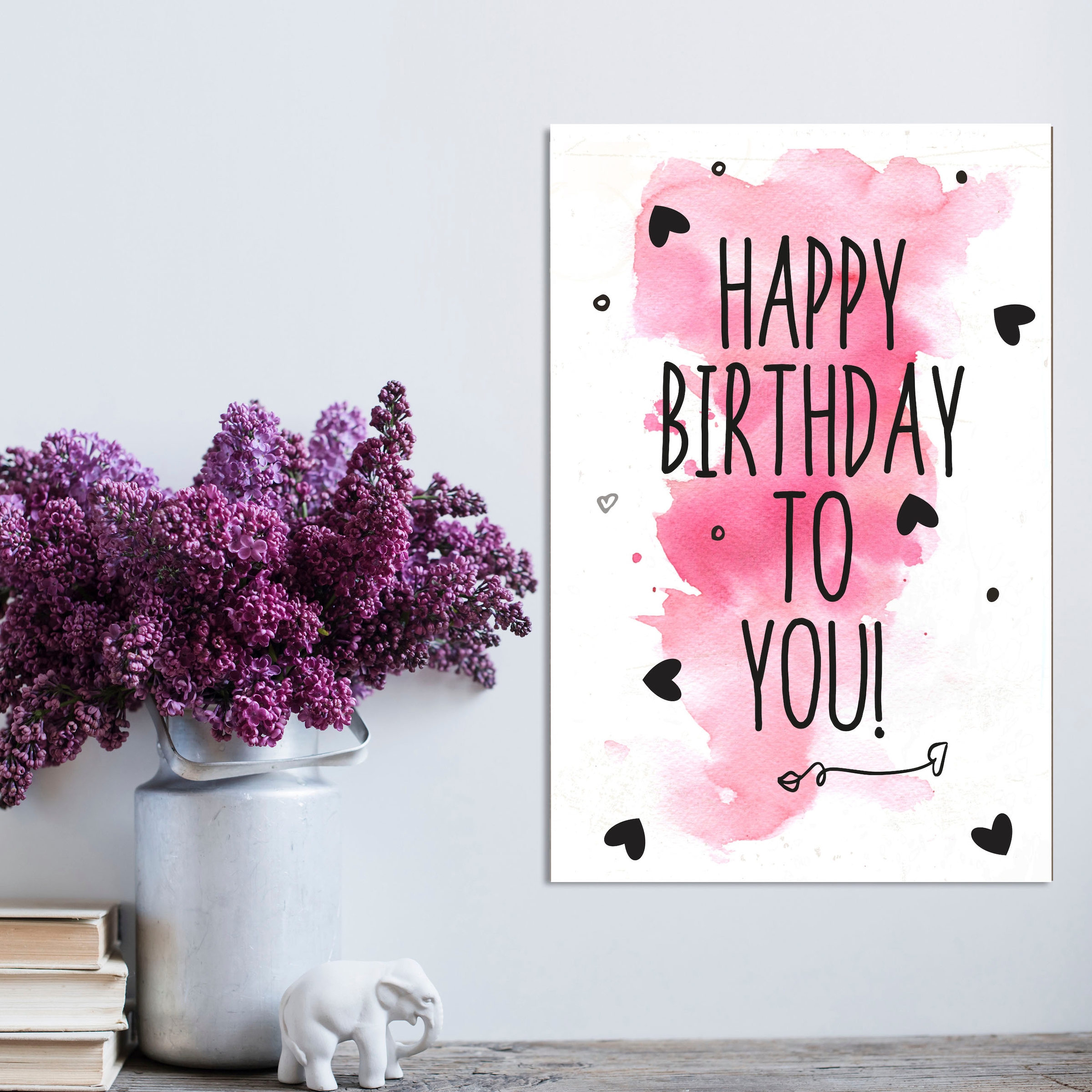 queence Metallbild »Your Birthday« Herzen   Schriftzug   Schriftzüge   Sprü günstig online kaufen