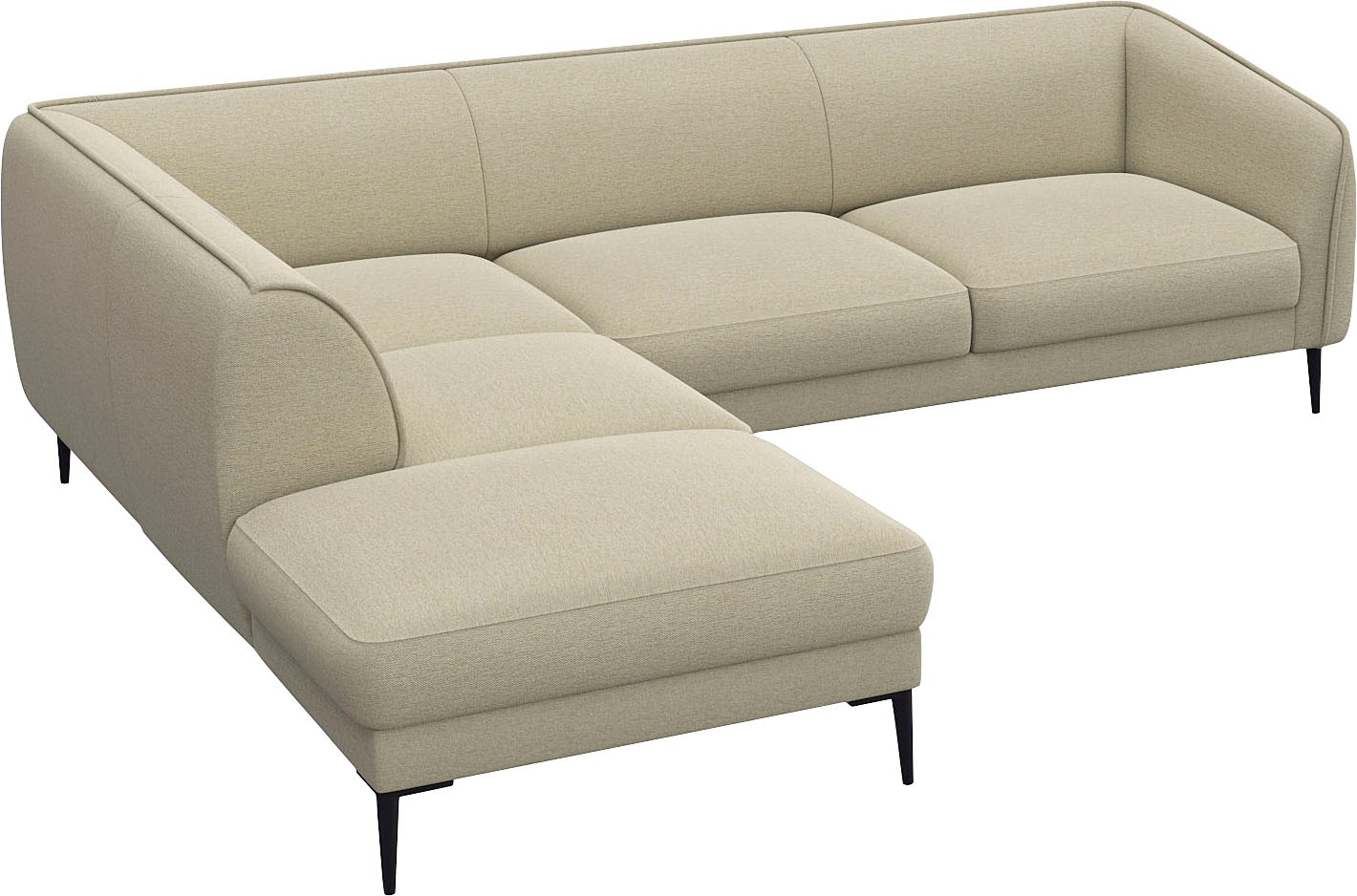 FLEXLUX Ecksofa »Belle Designsofa, L-Form, B/T 268/209 cm«, Skandinavisches günstig online kaufen