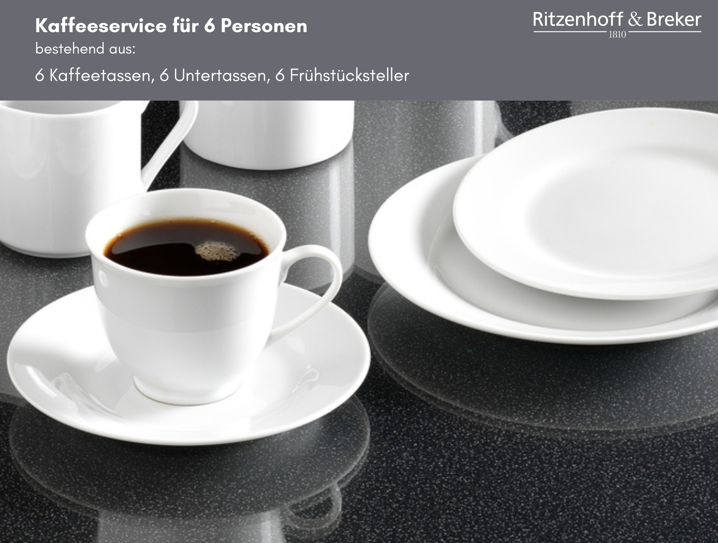 Ritzenhoff & Breker Kaffeeservice »Bianco« klassisch und schlicht, unifarbe günstig online kaufen
