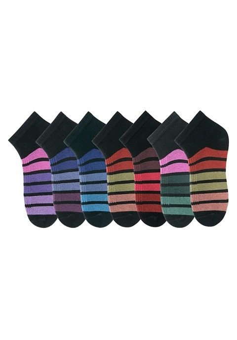 H.I.S Sneakersocken, (Packung, 7 Paar), mit bunten Ringeln