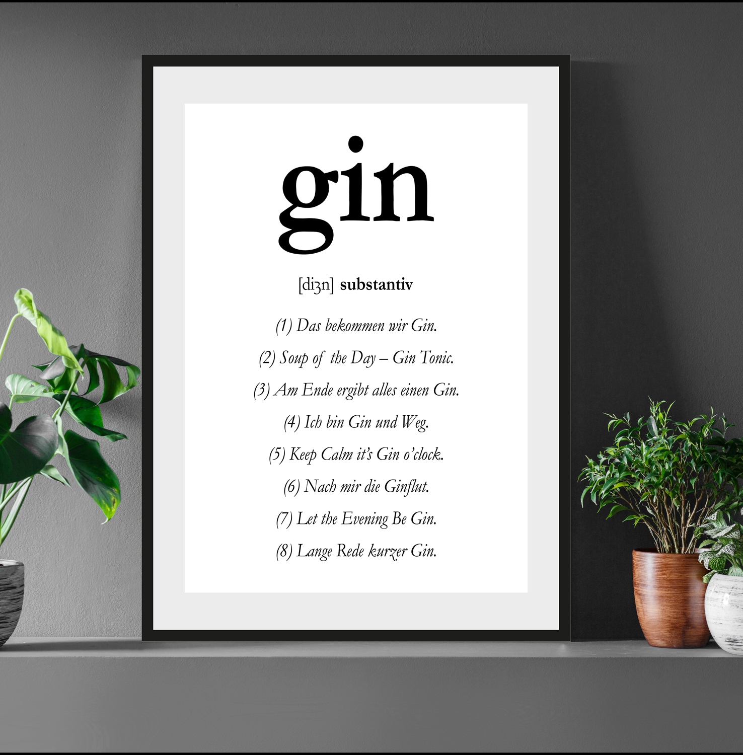 queence Bild »gin«, Sprüche & Texte, Spruch, gerahmt günstig online kaufen
