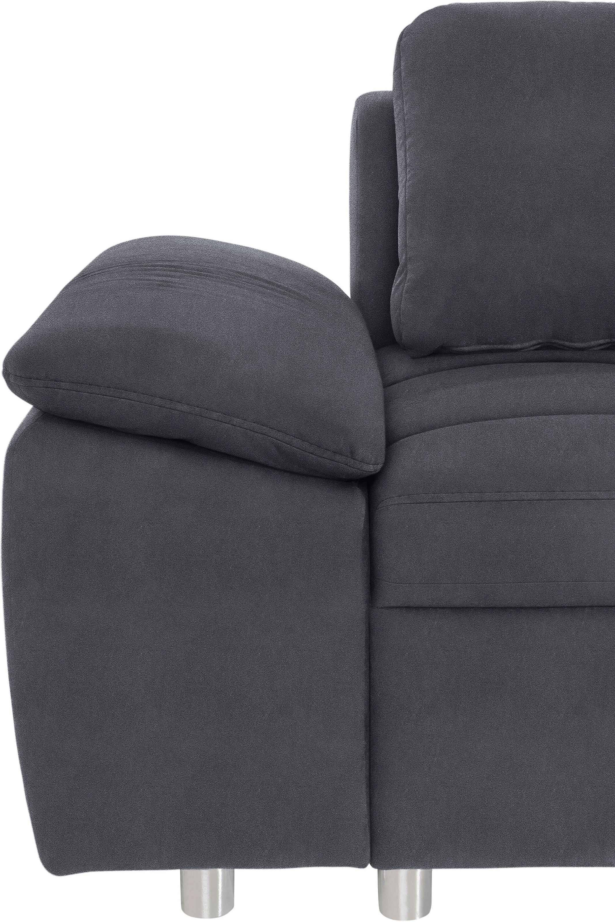 sit&more Ecksofa Labene, wahlweise mit Bettfunktion und Bettkasten, inkl. Rückenkissen