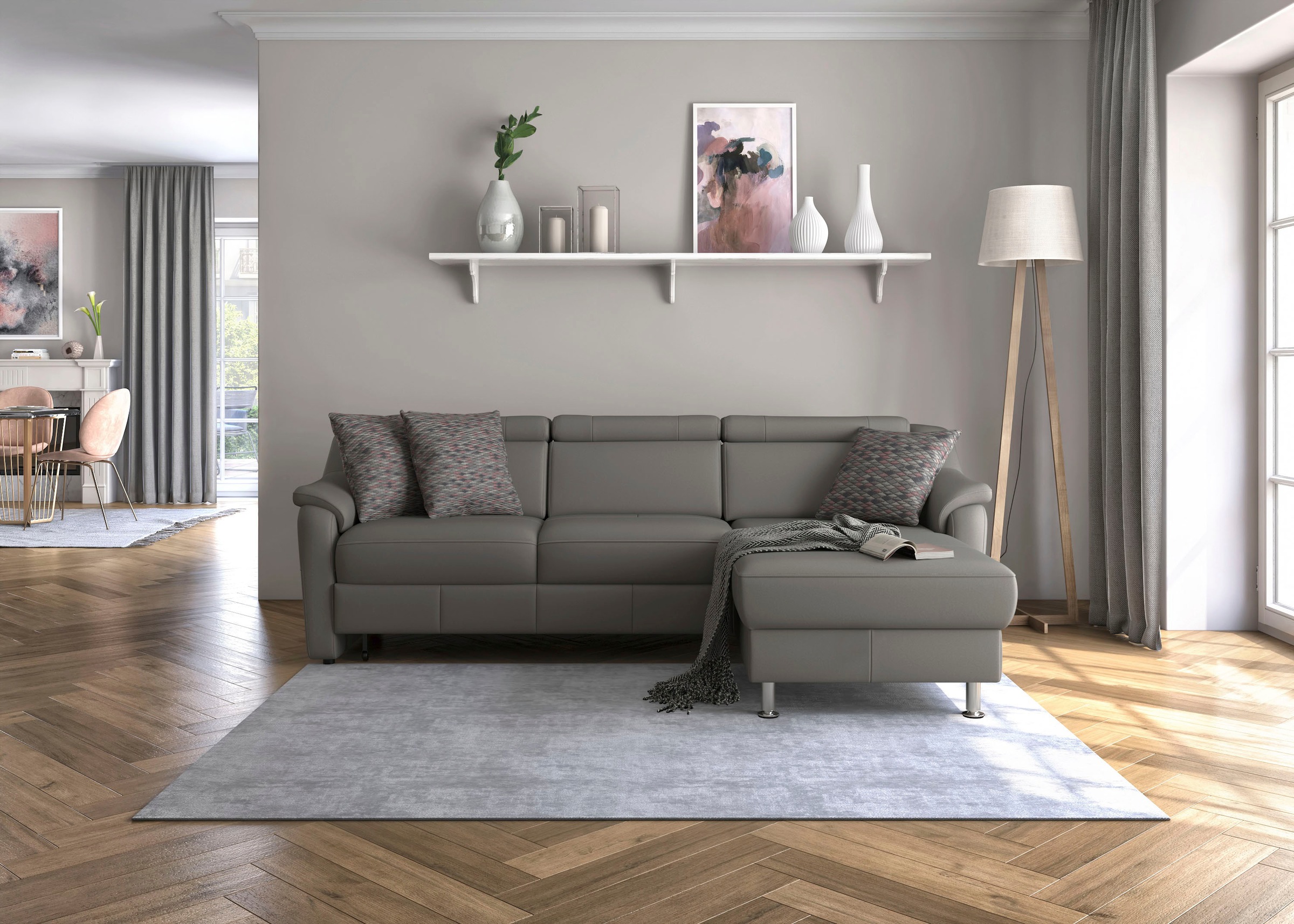 sit&more Ecksofa »Freetown L-Form« inklusive Kopfteilverstellung und komfor günstig online kaufen