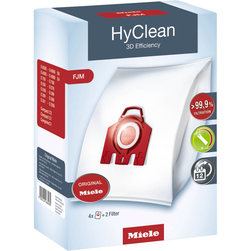 Miele Staubsaugerbeutel »HyClean 3D Efficiency FJM«, 4er- Pack