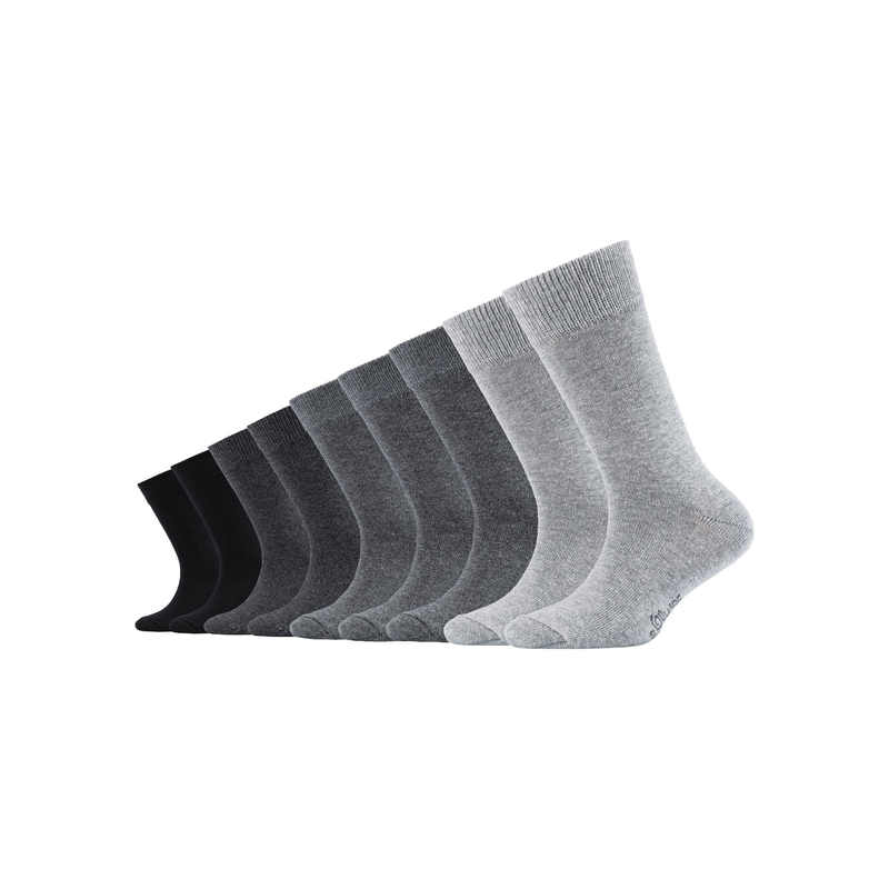 S.OLIVER Socken »essentials« 9 Stk. tlg. mit weichem Bund grautöne 23-26 23-26 Socken von s.Oliver