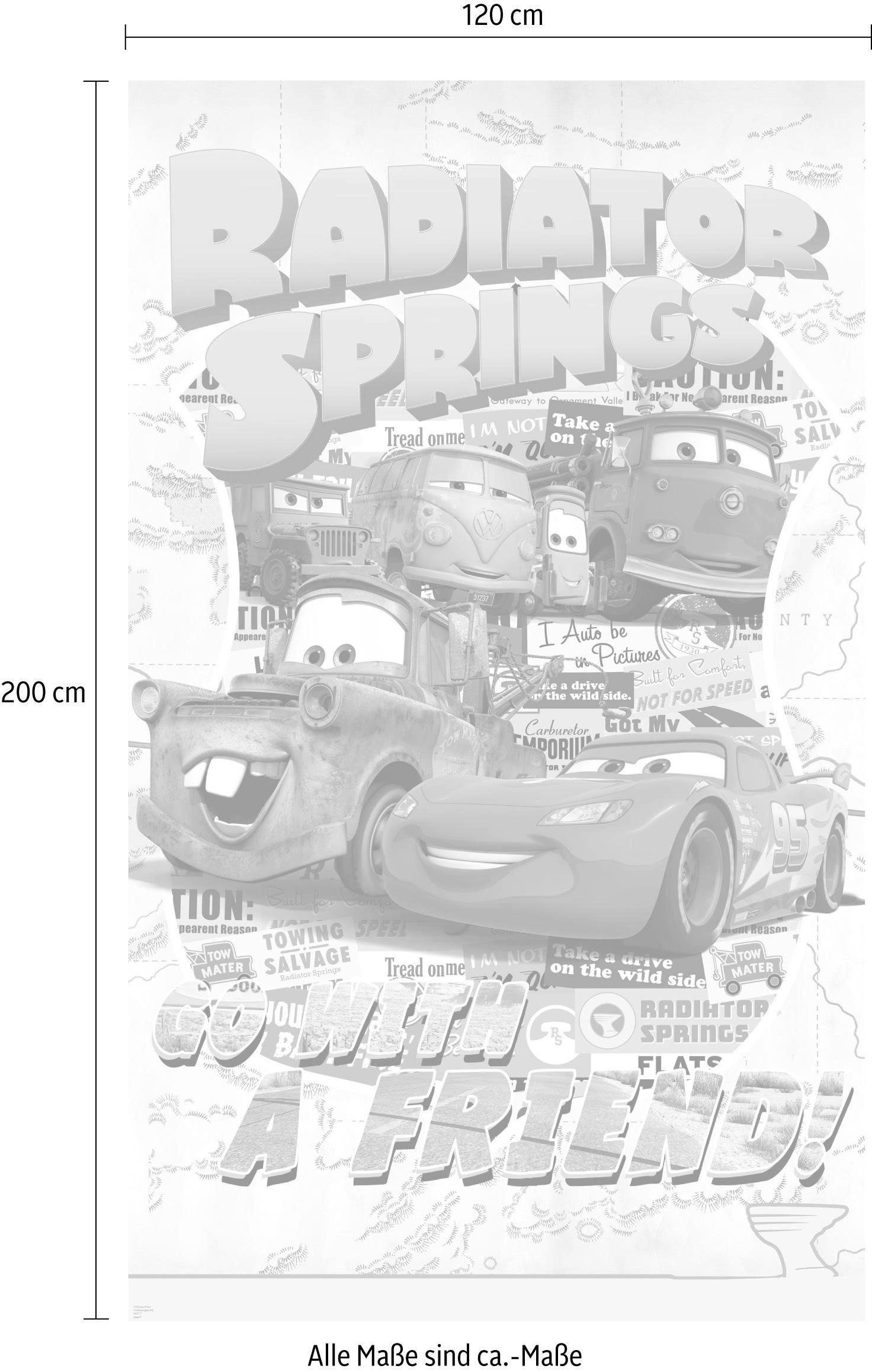 Komar Vliestapete »Digitaldruck Vlies - Cars Take The Open Road - Größe 120 x 200 cm«, bedruckt, Kinderzimmer