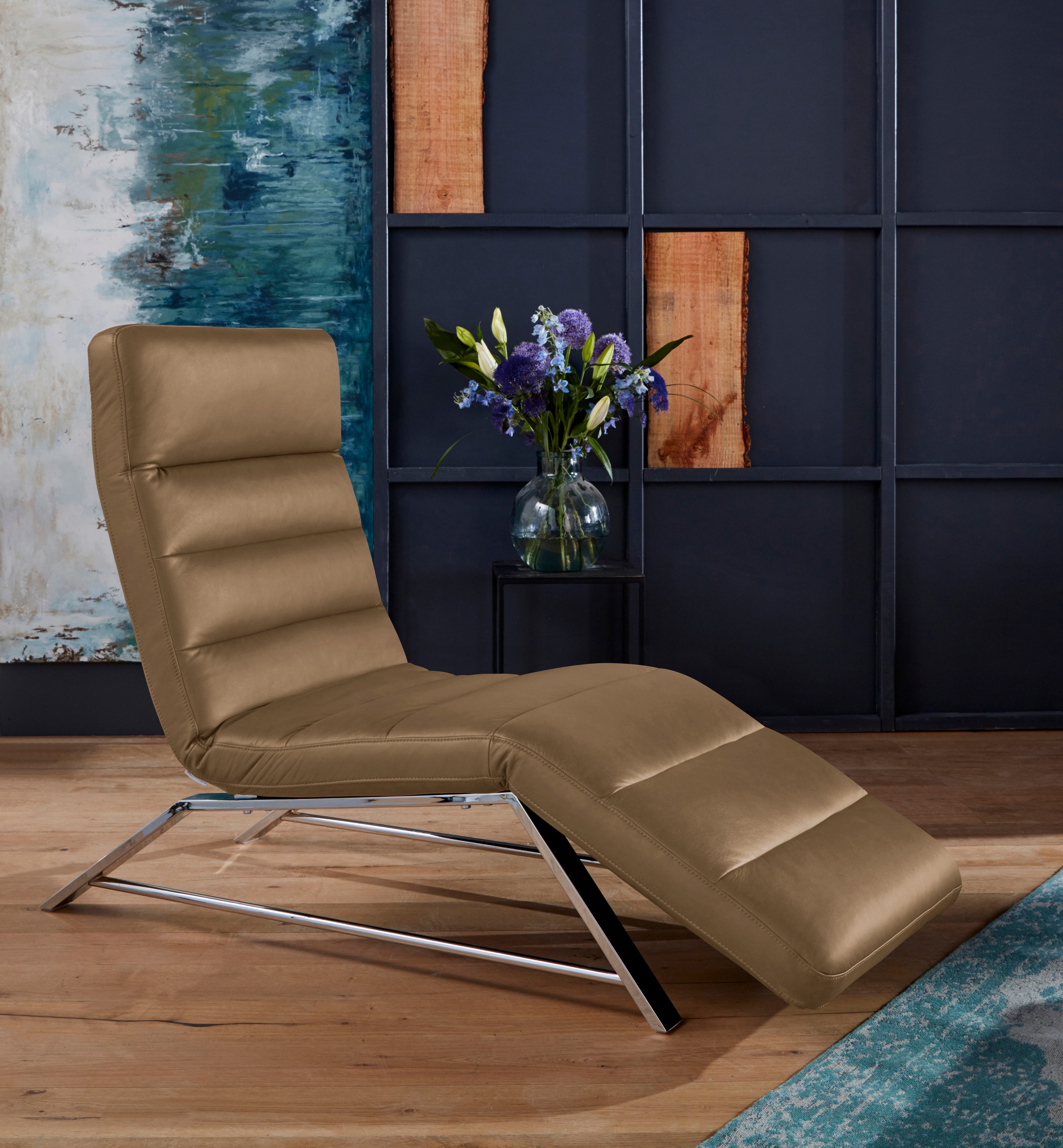 W.SCHILLIG Relaxliege »daily dreams«, Funktionsliege wahlweise mit Motor, Gestell Chrom, Breite 65 cm