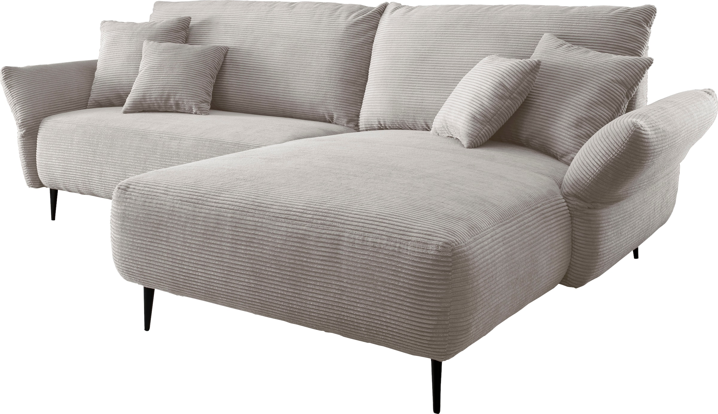 INOSIGN Ecksofa »Amarena L-Form«, inklusive Armlehnenverstellfunktion, 4x Zierkissen gratis