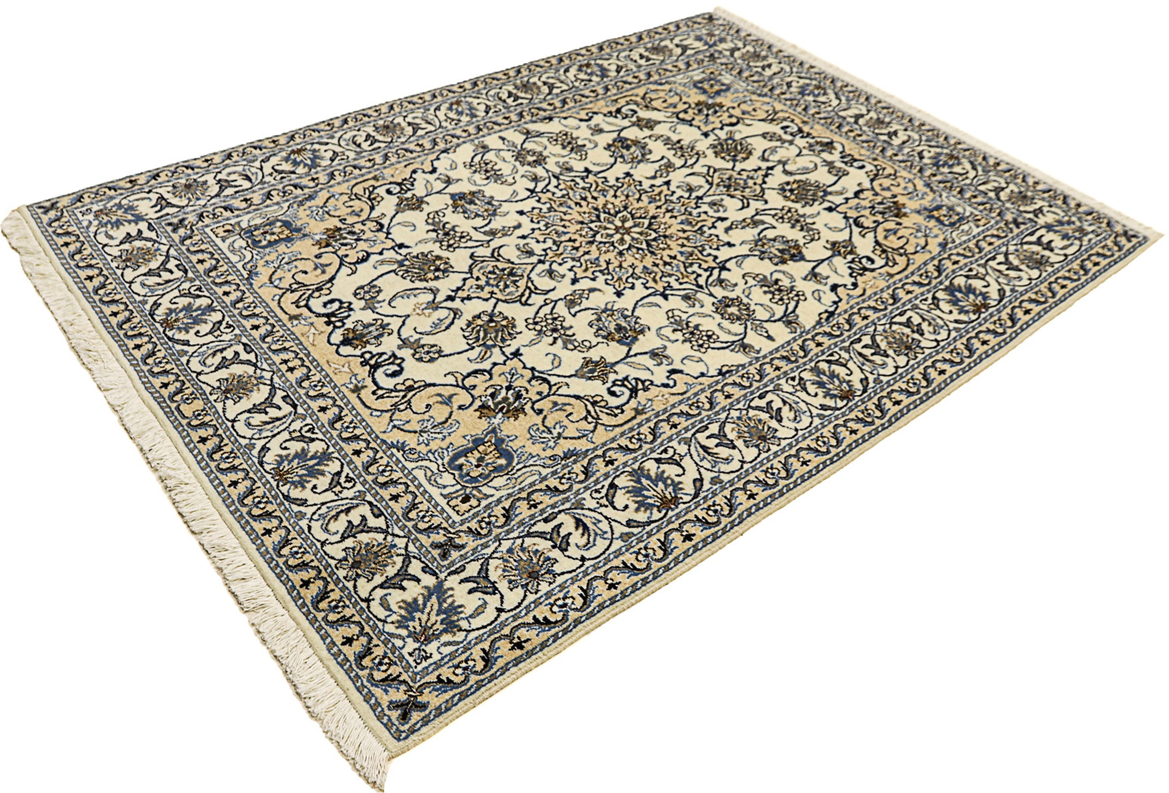 morgenland Orientteppich »Perser - Nain - 200 x 144 cm - beige«, rechteckig günstig online kaufen