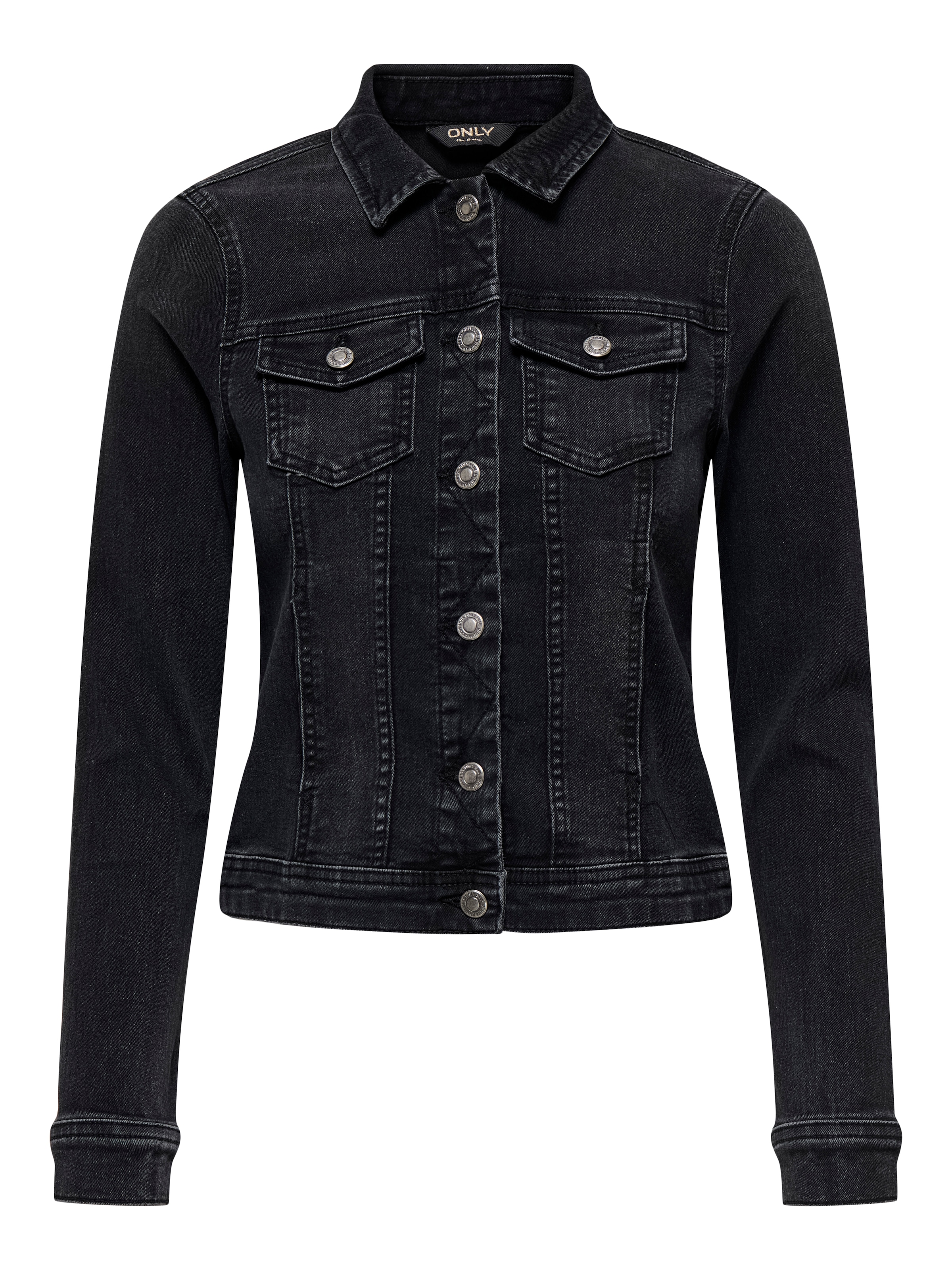 ONLY Jeansjacke »ONLWONDER – Jeansjacke mit Teilungsnähten und Stretch« sehr figurbetont, casual, Denim, Baumwollmischung, Brusttaschen