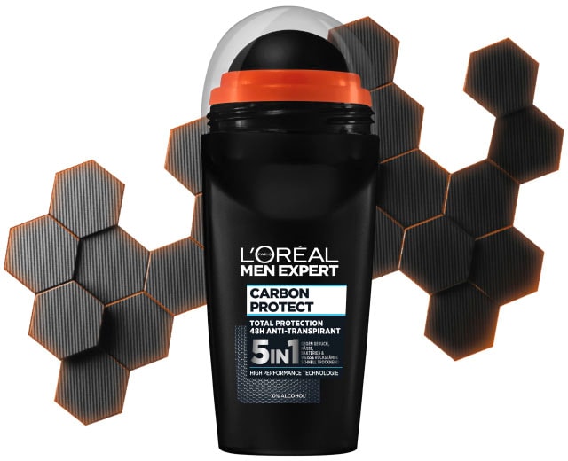 L'ORÉAL PARIS MEN EXPERT Deo-Roller »Deo Roll-on Carbon Protect«, (Packung, 6 tlg.), mit hoher Zuverlässigkeit