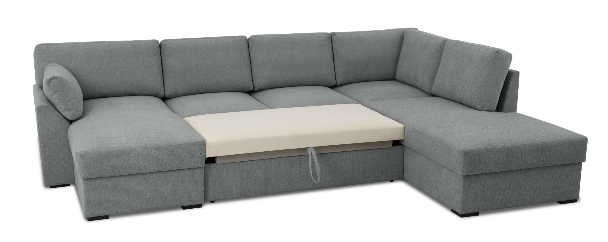 Home affaire Wohnlandschaft »Citry«, Breite 309 cm, Chenille, Bettfunktion, Bettkasten, U-Form