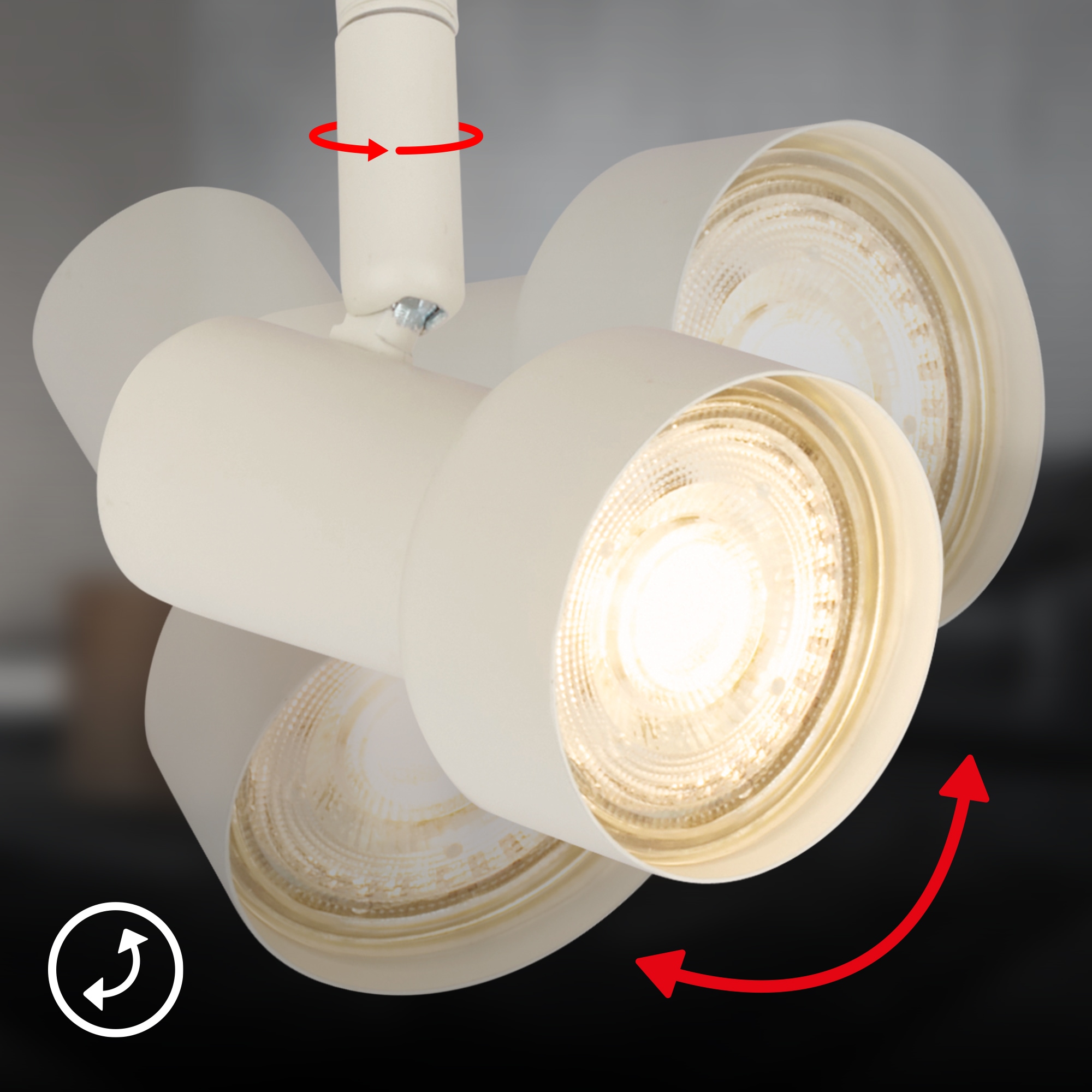 Briloner Leuchten LED Deckenspots »TAPP« GU10 1 Stk. 47,5x12,5 cm, Wohnzimmer, Schlafzimmer, Flur, Büro