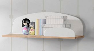 Vipack Kinderregal »Kiddy, Ablage Kiefer massiv, zum hängen« B/H/T ca. 45x21x25cm, universell einsetzbar, verschiedene Farben,  Wandregal MDF Komponenten lackiert, wahlweise 45cm oder 65cm breit