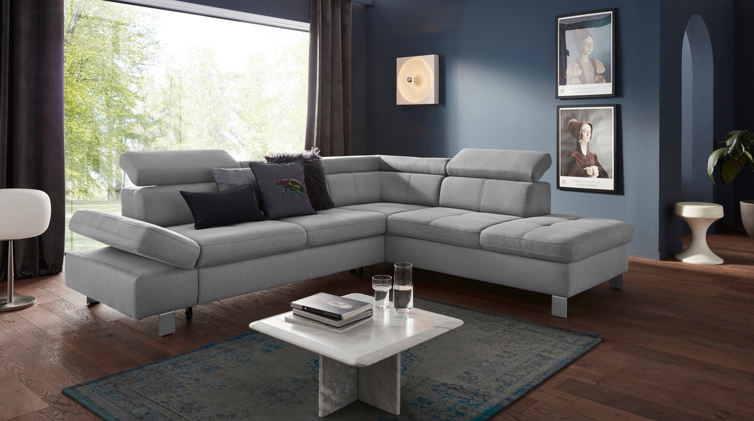 exxpo - sofa fashion Ecksofa »Fiji, L-Form«, mit Kopf- bzw. Rückenverstellu günstig online kaufen