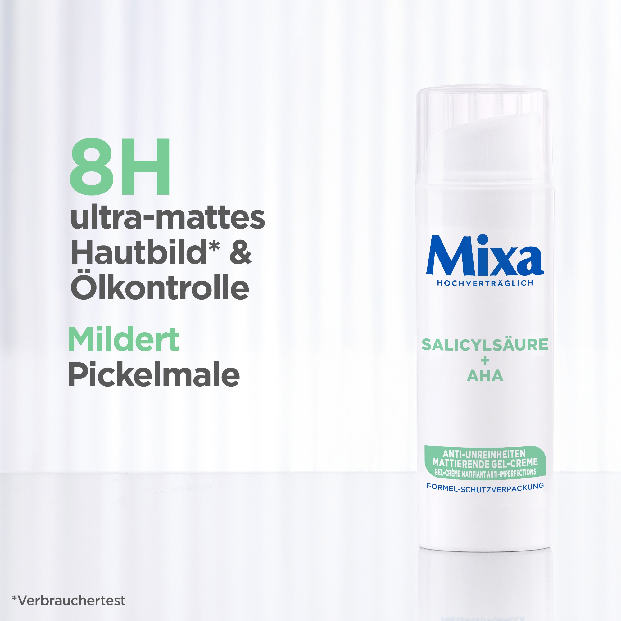 Mixa Gesichtspflege »Mixa Anti-Unreinheiten Gel-Creme« für ölige Haut, sorgt für ein mattes Hautbild, mildert Pickelmale