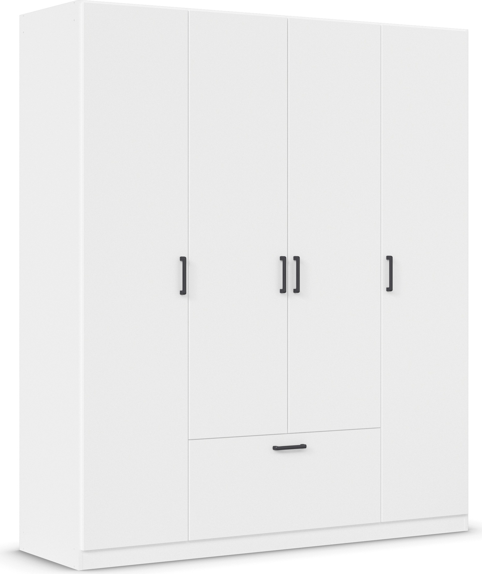 rauch Drehtürenschrank »Kleiderschrank Schrank Garderobe Wäscheschrank BARI«, mit Schubasten mittig, moderner Griff in Graumetallic MADE IN GERMANY