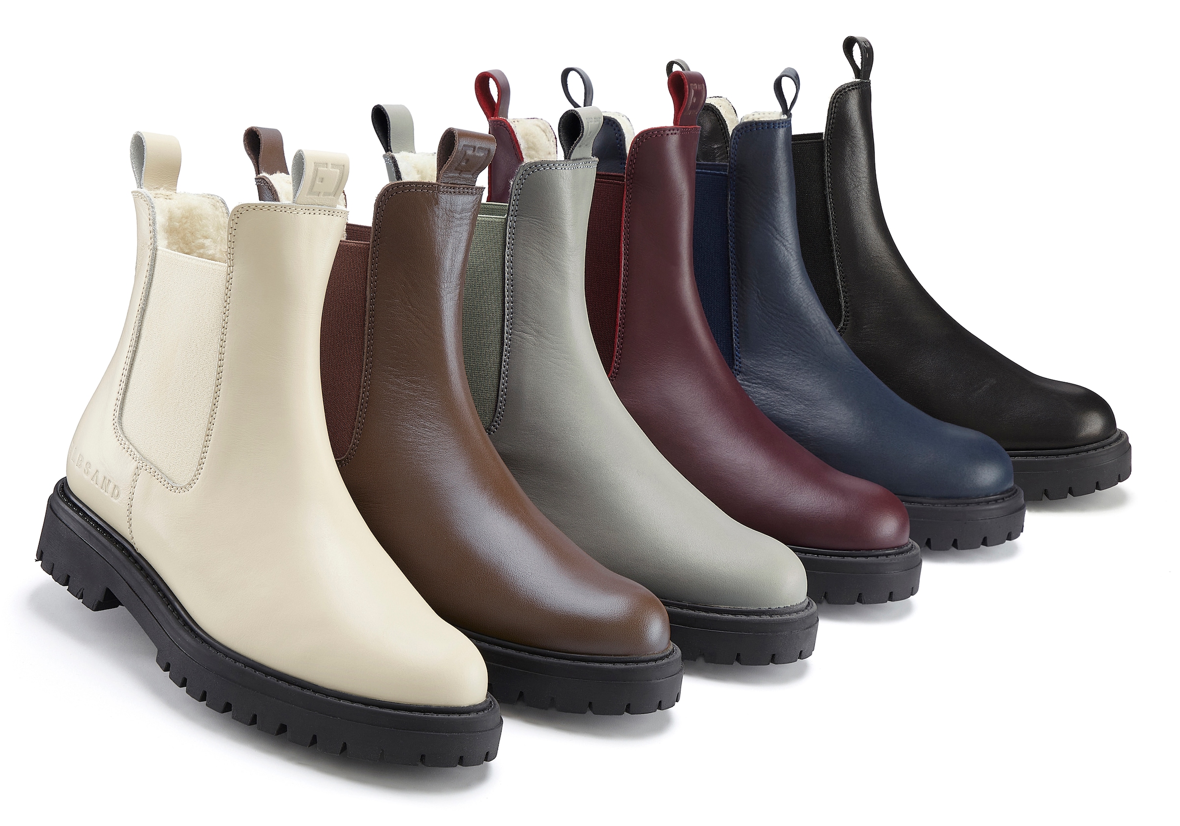 Elbsand Stiefelette »Chelseaboots«, Stiefel, Boots, Winterstiefel, Schlupfstiefel aus Leder mit Warmfutter