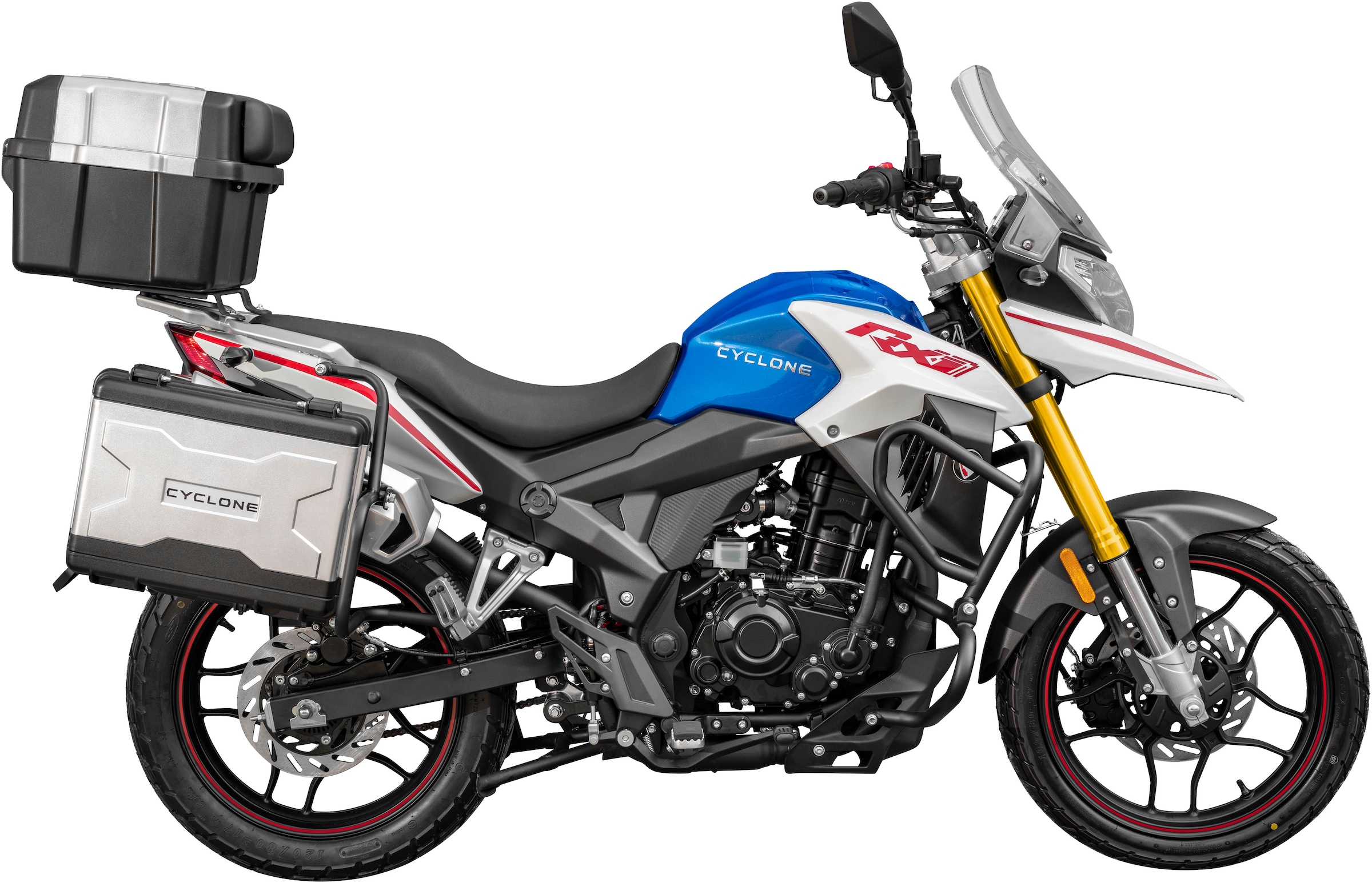 Cyclone Motorrad »RX1 Pro, 125, E5+, Adventure« 124 cm³ 99 km/h Euro 5+ 15 11 kW, 15 PS, ABS, 125er Adventure, digitales Cockpit