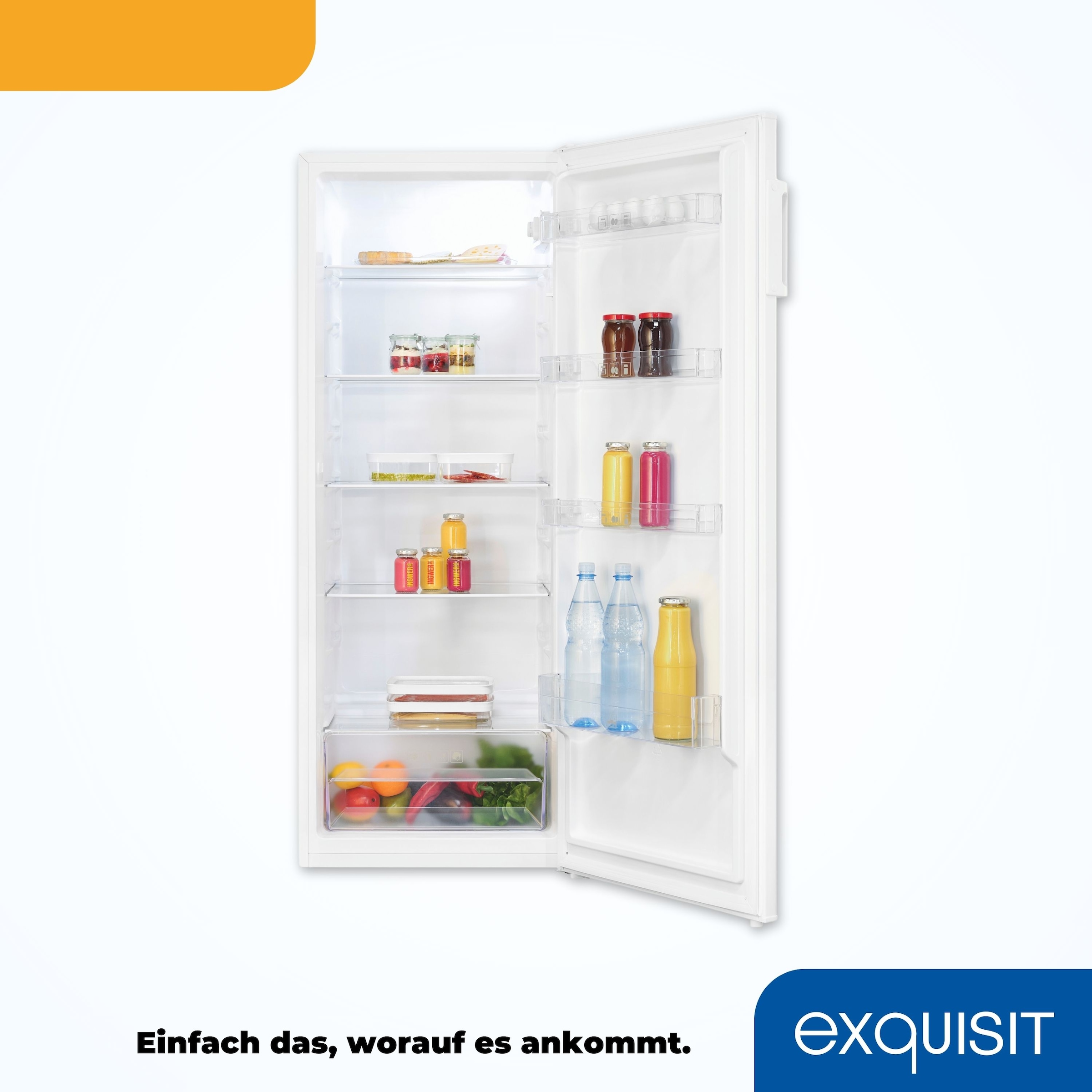 exquisit Vollraumkühlschrank »KS320-V-H-040D weiss«