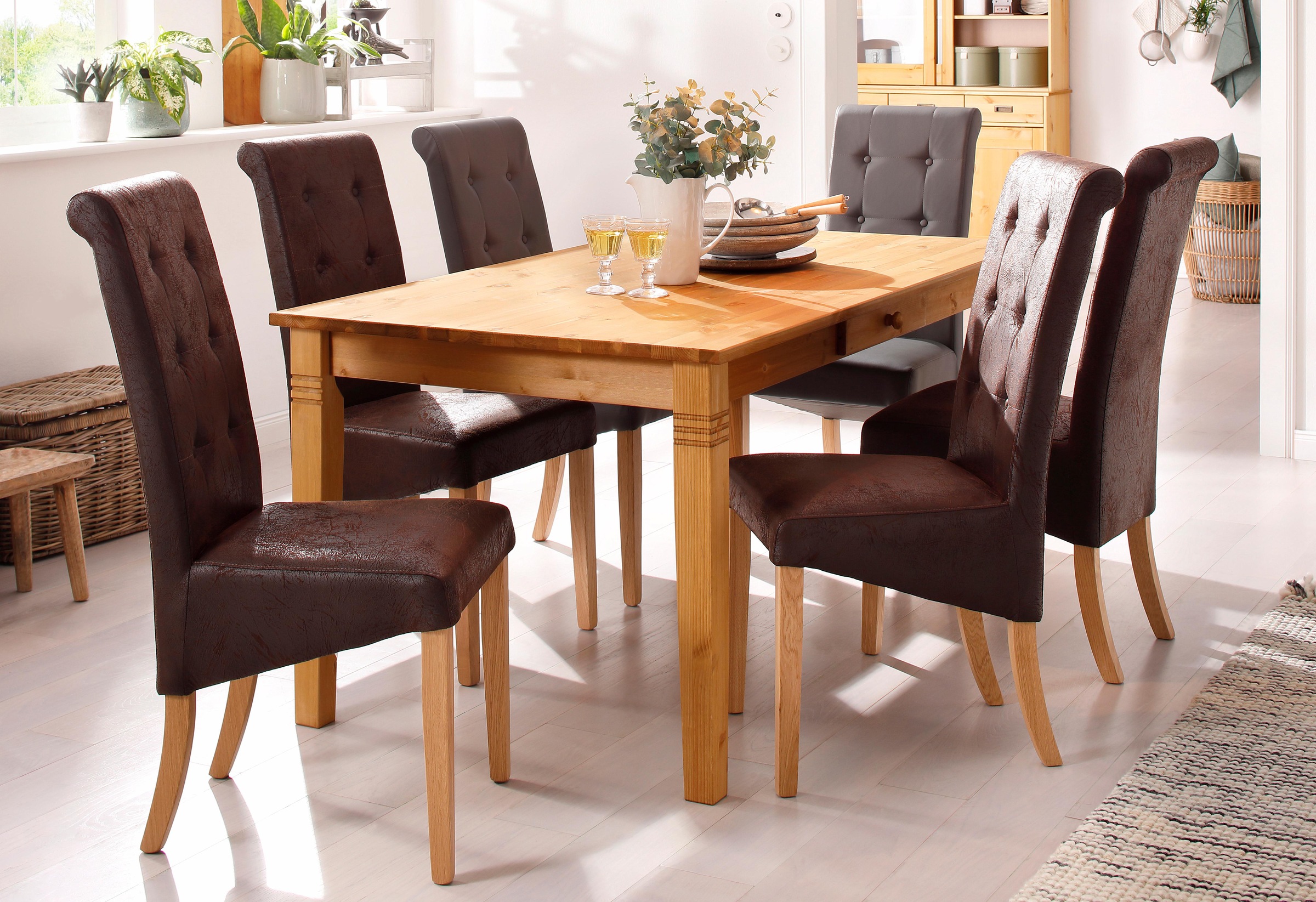 Bild von Home affaire Esstisch, wahlweise mit Schublade, aus massiver Kiefer, FSC®-zertifiziert