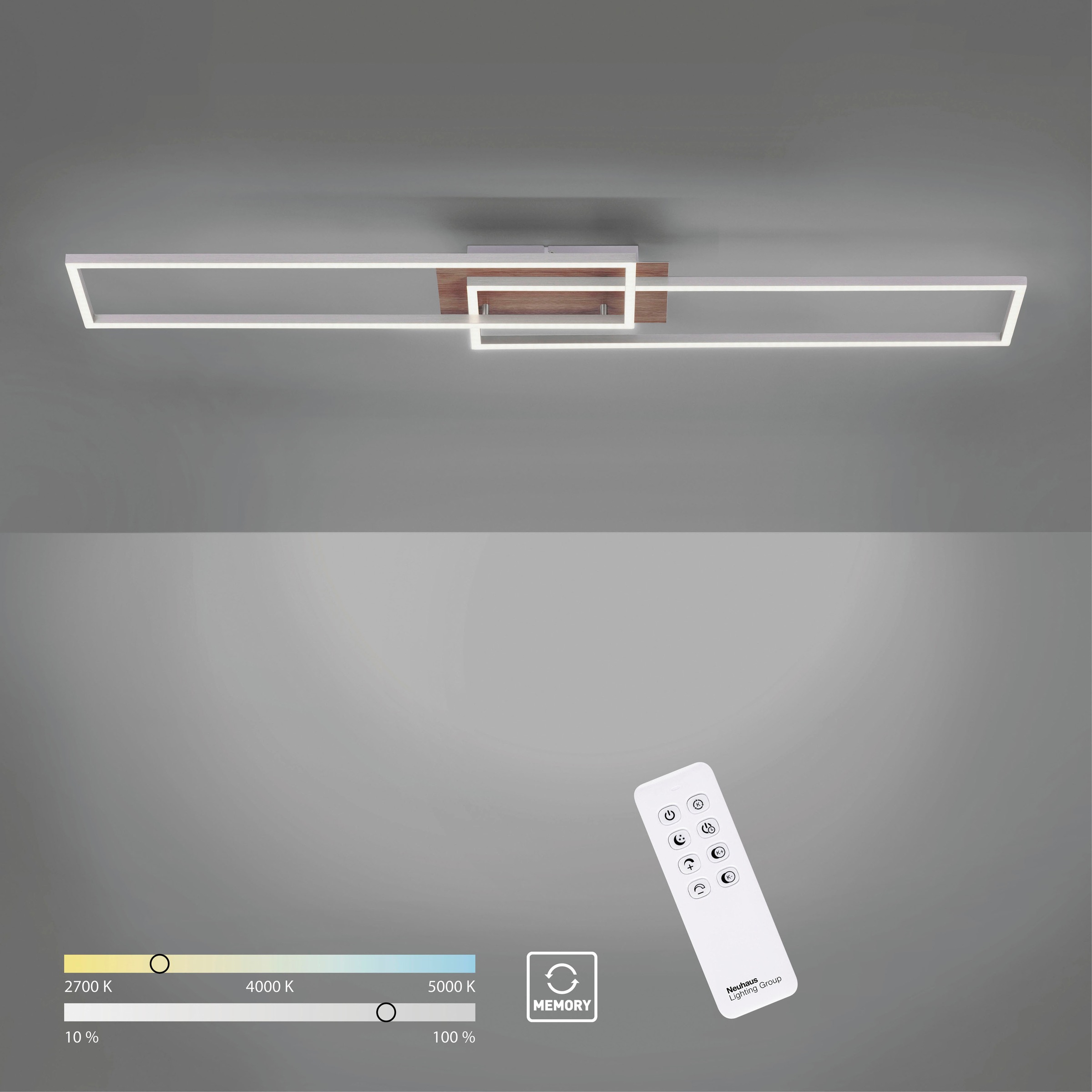 JUST LIGHT LED Deckenleuchte »IVEN«, 2 flammig, Leuchtmittel LED-Board   LE günstig online kaufen