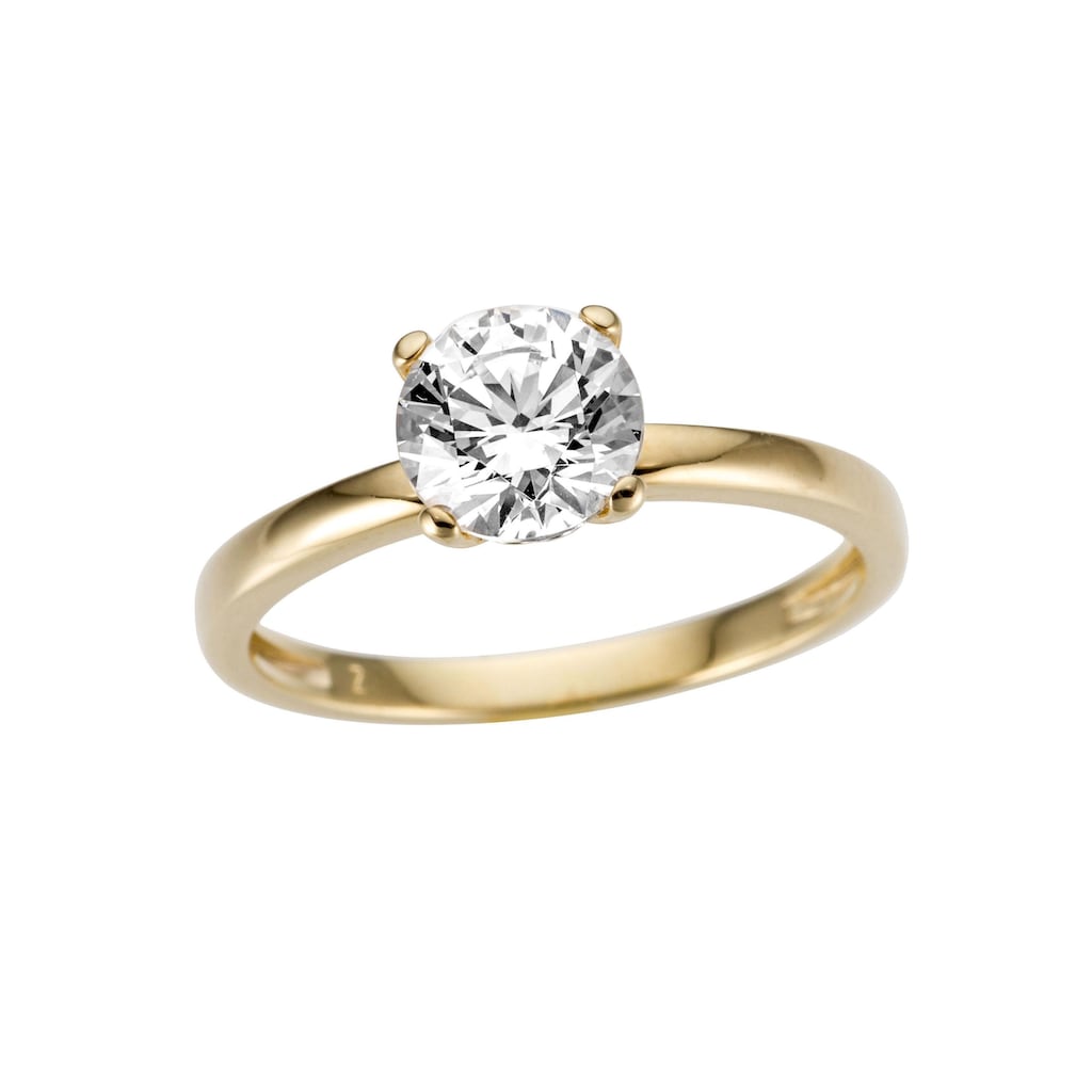 Firetti Goldring »Schmuck Geschenk Gold 333 Damenring Verlobungsring Goldring Solitär«