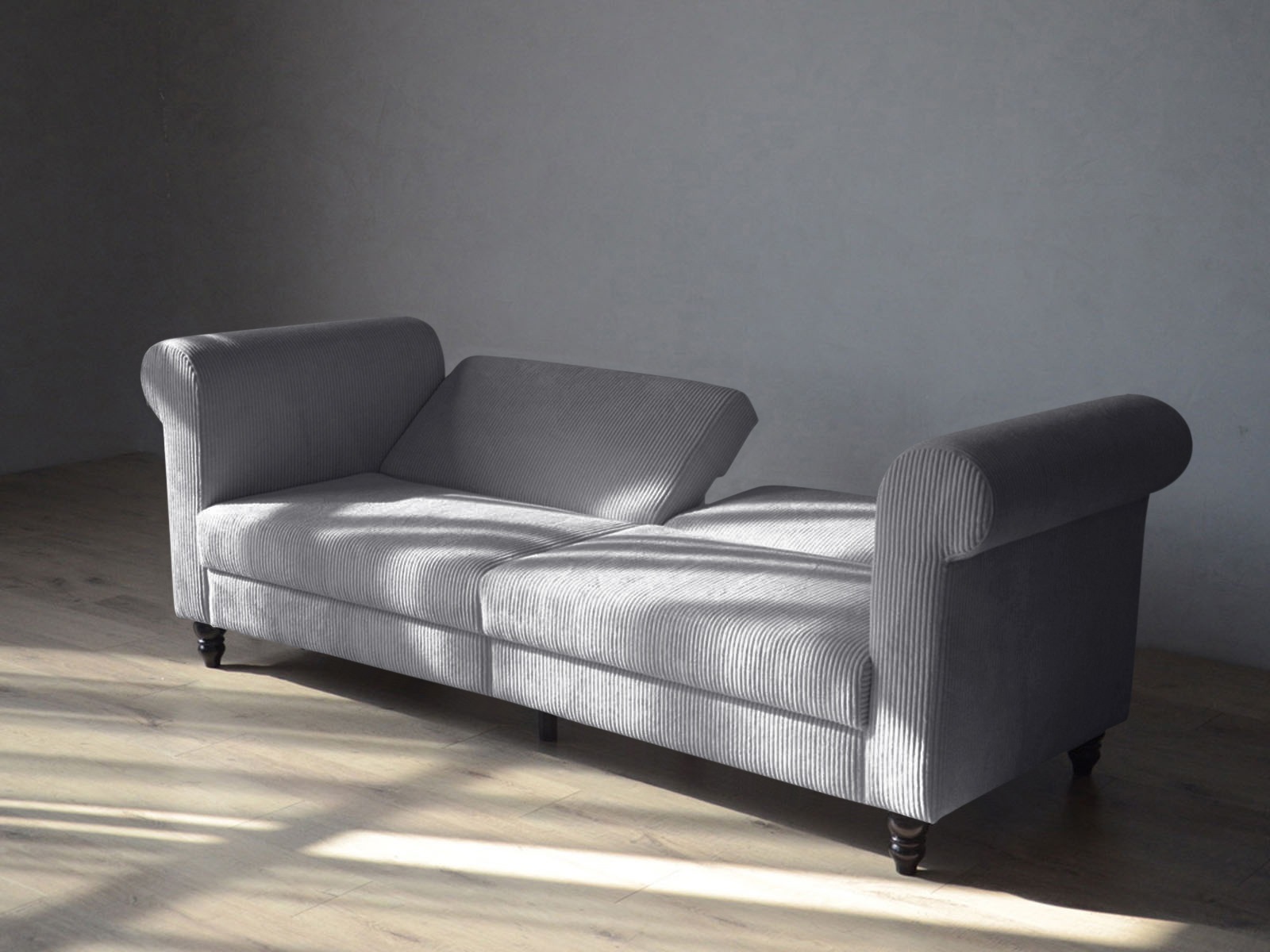 Dorel Home 3-Sitzer »Felix II, Schlafsofa 236cm, (Liegefläche 108x190cm), Rückenlehne«, 3-fach verstellbar, Sitzhöhe 46 cm, Cord