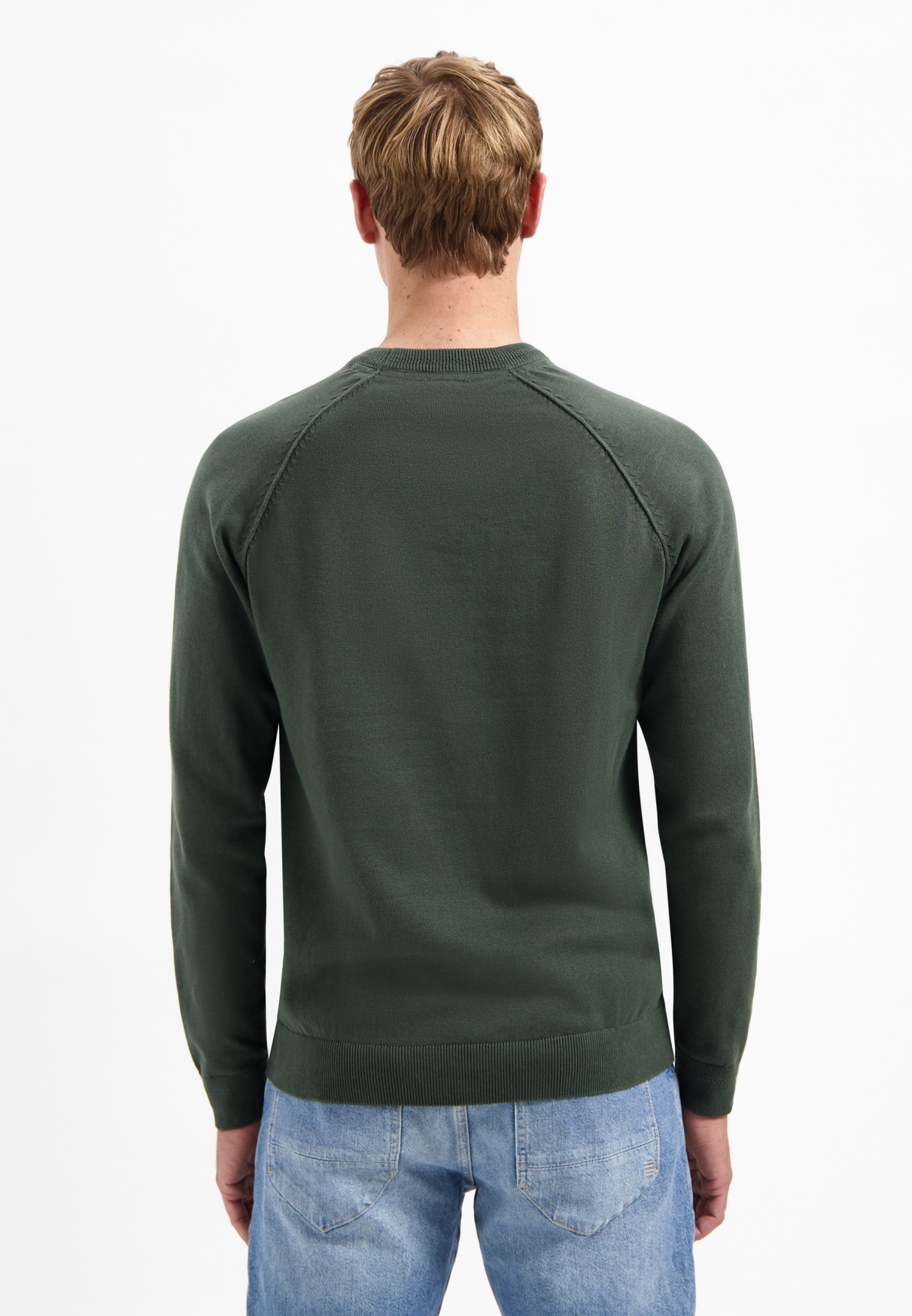 NO EXCESS V-Ausschnitt-Pullover »No Excess Waffelstrickpullover«