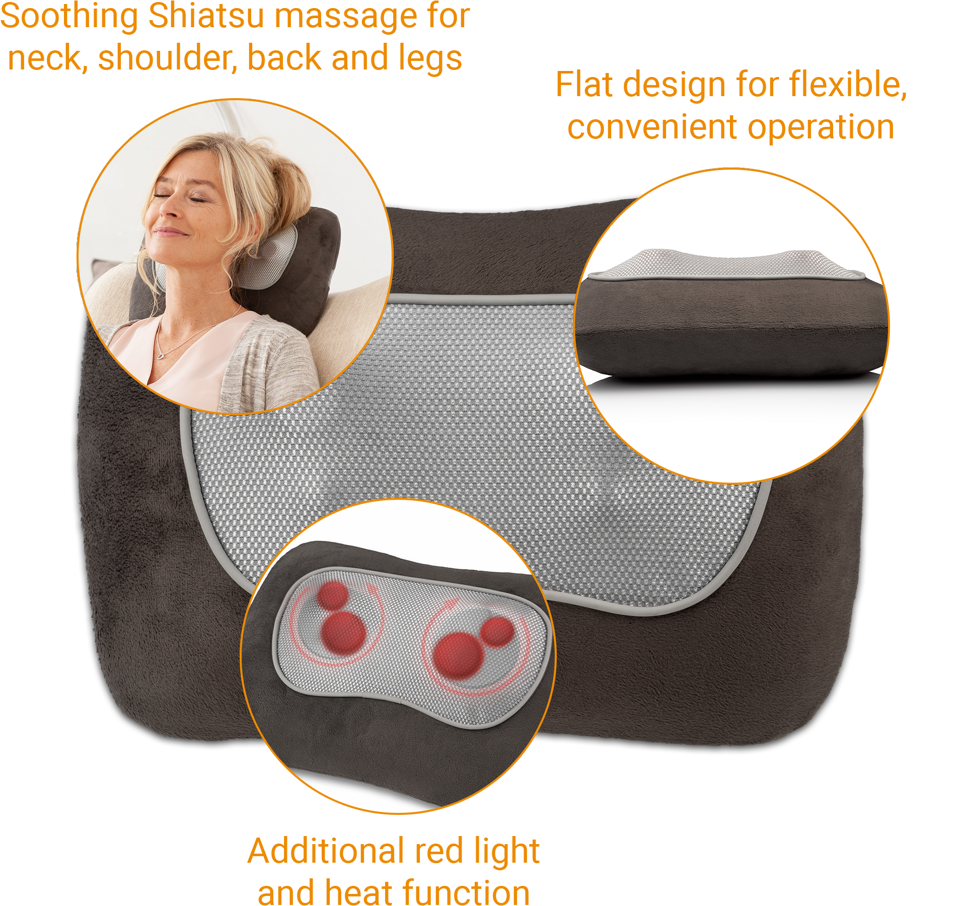 Medisana Massagekissen »MC 840«, Shiatsu-Massagekissen für Nacken, Schulter, Rücken und Beine