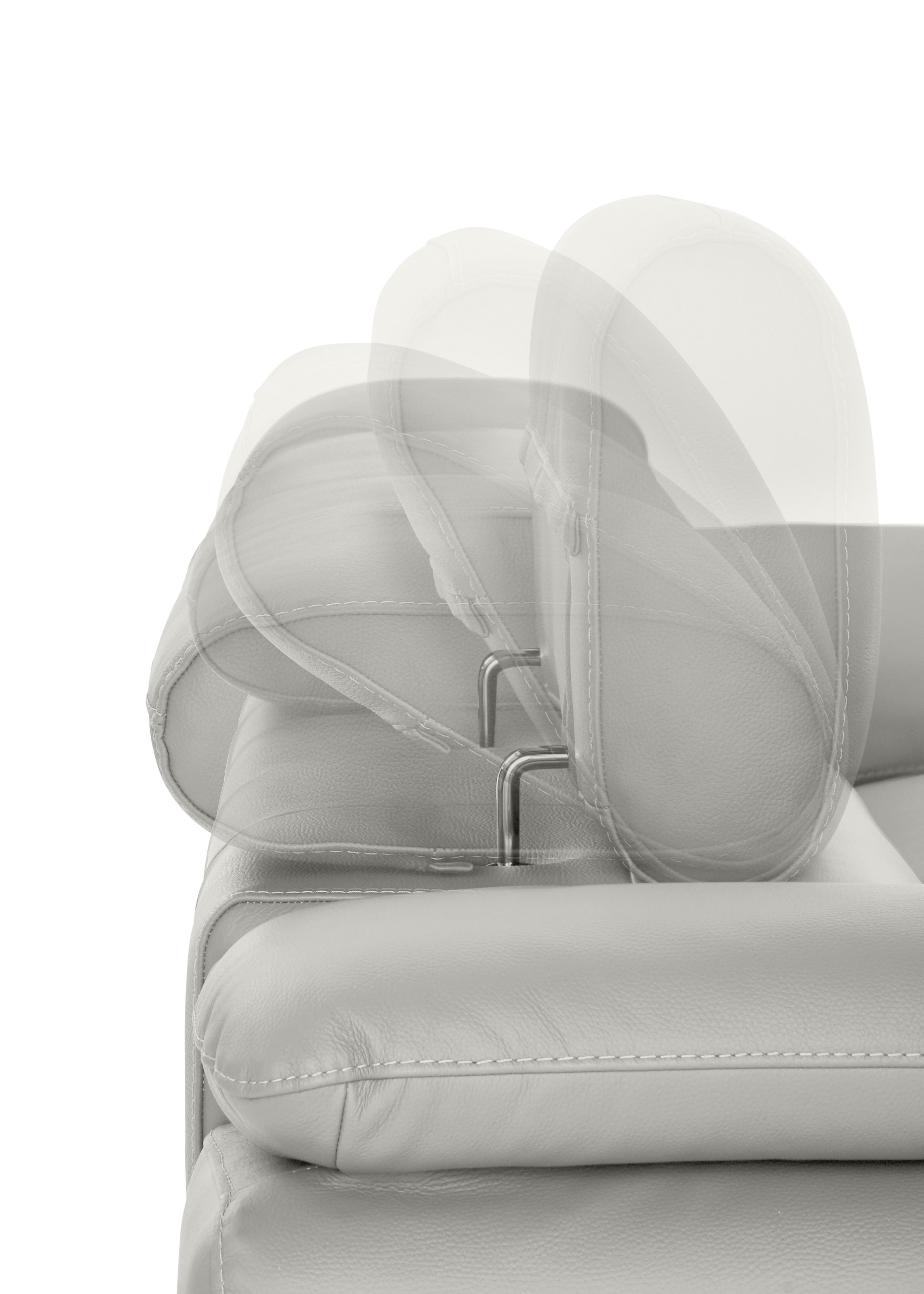 CALIA ITALIA Ecksofa »Magic, ein italienisches Sofa zum Träumen, erstklassiger Sitzkomfort«, mit verstellbaren Kopfteilen, in 2 Lederqualitäten