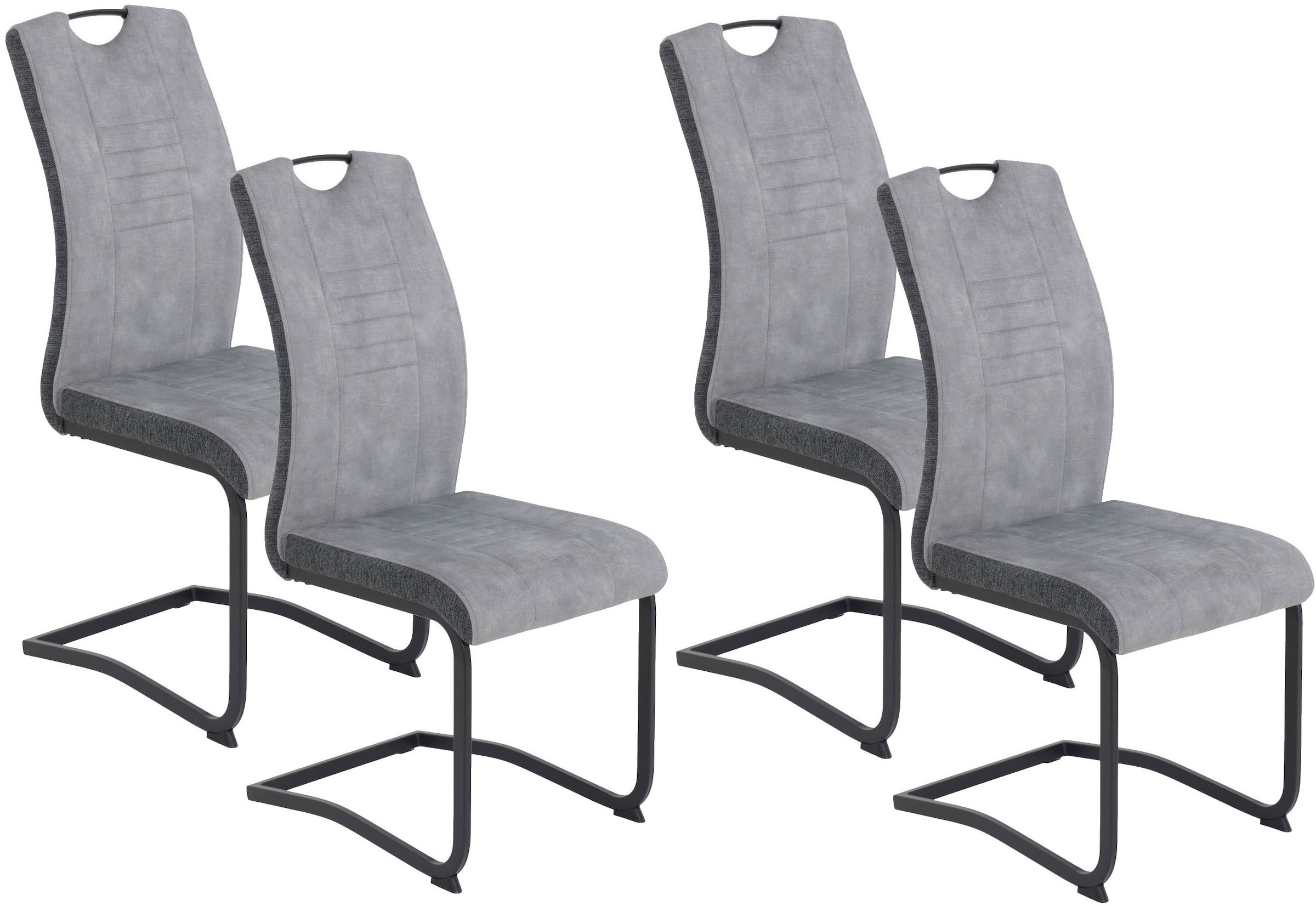HELA Freischwinger »RIGA«, (Set), 4 St., Microfaser-Webstoff, Freischwinger günstig online kaufen