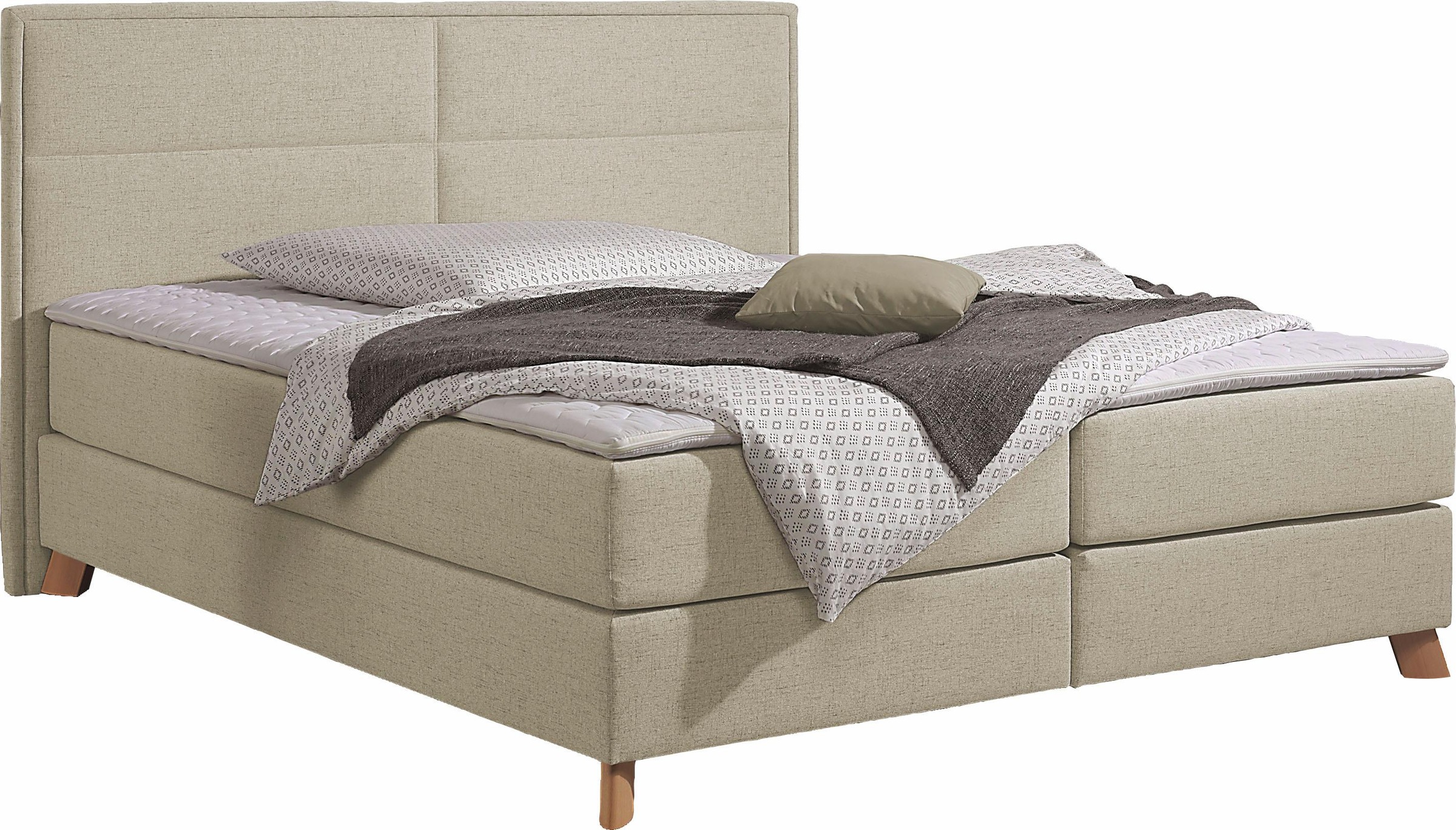 Home affaire Boxspringbett »Caria« in 5 Breiten, 3 Matratzen-Ausführungen, günstig online kaufen