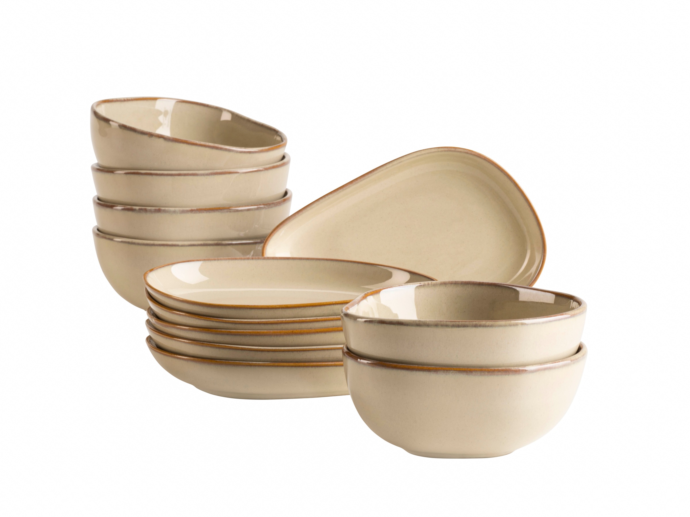 MÄSER Snackschale »Snacking-Set Cordelia, aus Steinzeug«, 12 tlg., aus Stei günstig online kaufen
