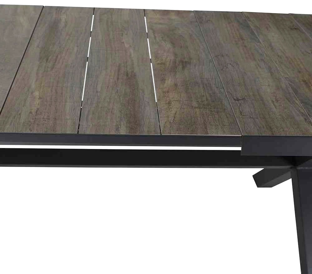 Siena Garden Garten-Essgruppe »Corido«, (5 tlg., 4 Sessel: 76x62x109 cm, Tisch Sincro: 200/260x100x77 cm), Aluminium, Keramik, verstellbar, ausziehbar, Inkl. Auflagen