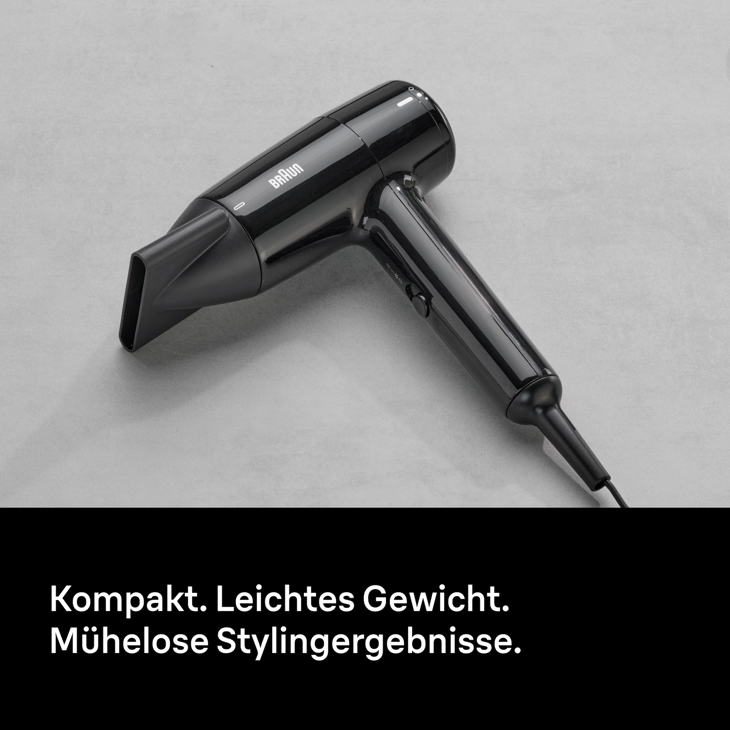 Braun Haartrockner »HD1.5, kompakter und leichter Föhn,  BRHD150E« 1.800 W 1 Aufsätze 1800W, 3 Heiz- und Geschwindigkeitsstufen, Fön mit Aufsatz