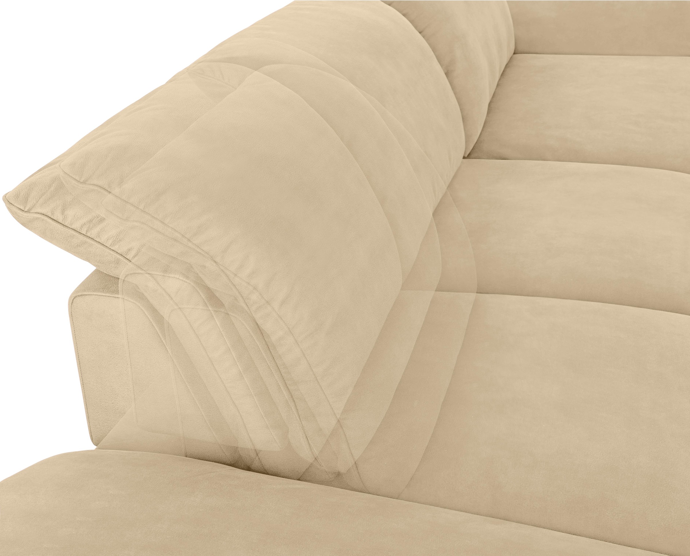 W.SCHILLIG Ecksofa »enjoy&MORE, Designsofa, bequem, zeitlos und elegant, L-Form«, Sitztiefenverstellung, Füße schwarz pulverbeschichtet, Breite 340 cm