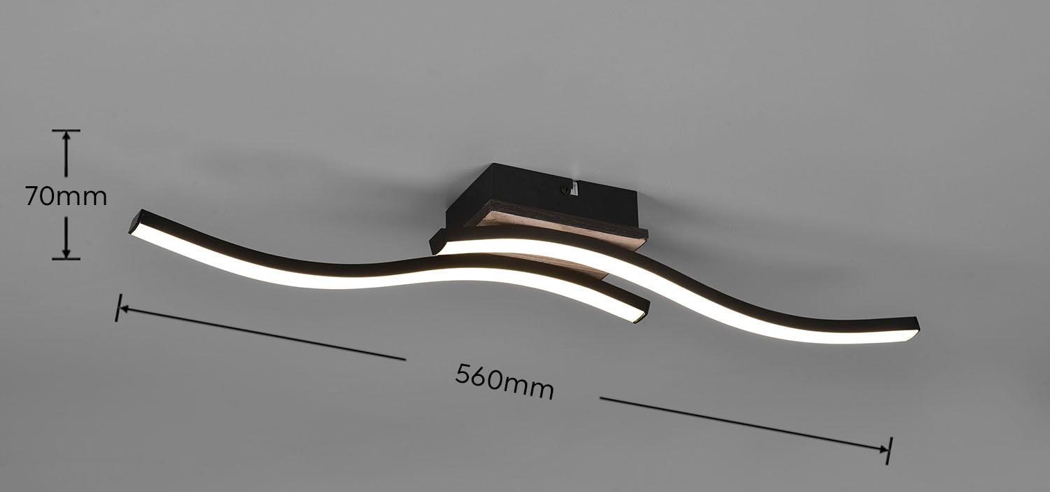 REALITY Leuchten LED Deckenleuchte »Route«, 2 flammig, Leuchtmittel LED-Modul | LED fest integriert, moderne Deckenlampe 2-flammig, LEDs mit 2x 500 Lumen