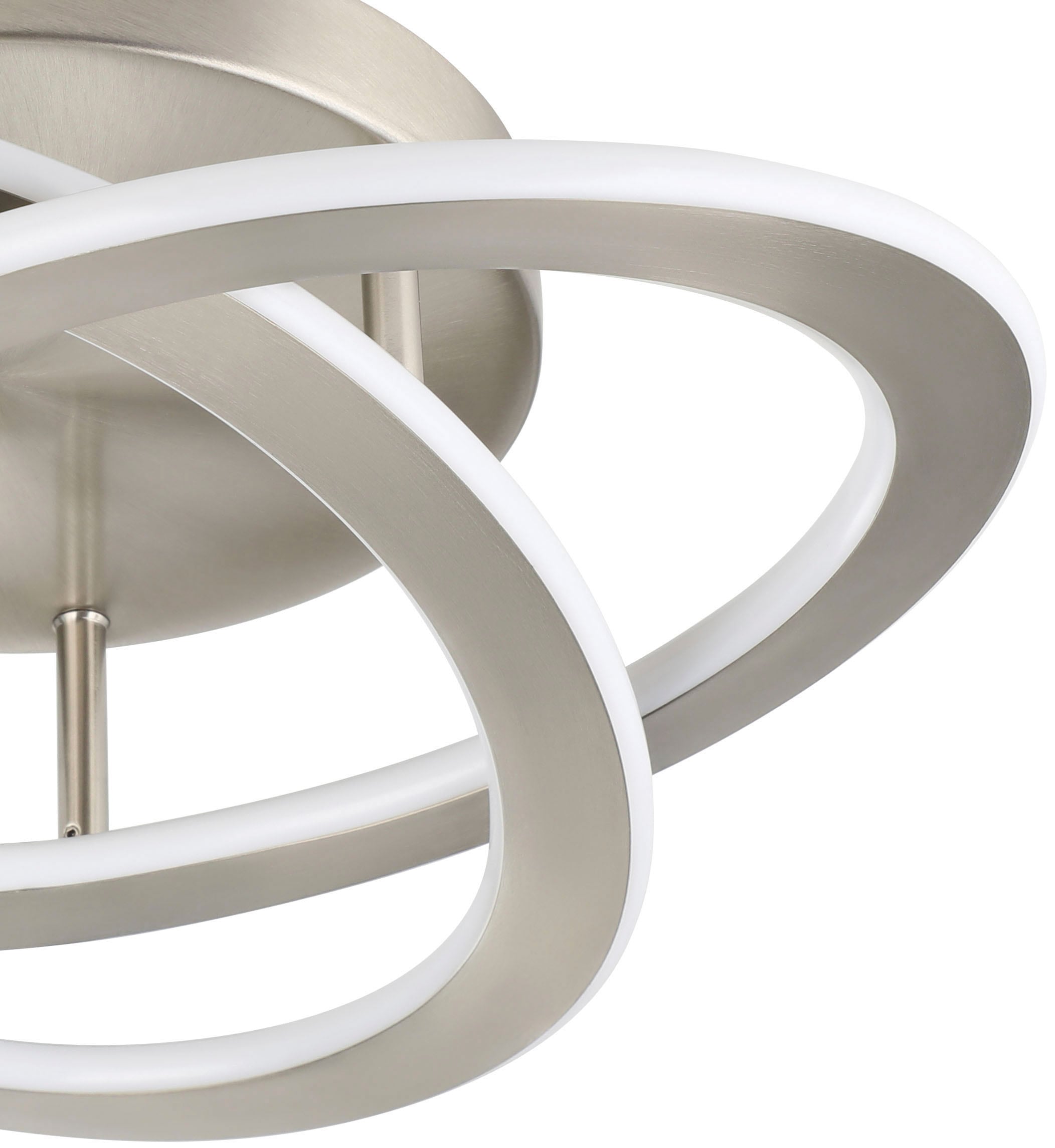 EGLO Deckenleuchte »ROLIMARE«, Leuchtmittel LED-Modul | LED fest integriert, Deckenleuchte in nickel aus Alu - 35W - Neutralweiß